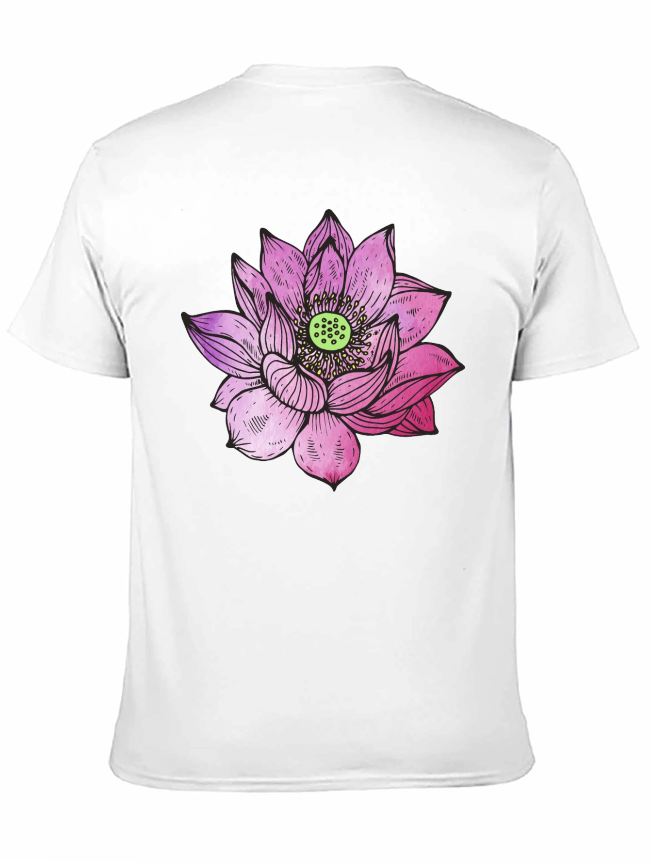 Black Lotus Flower Graphic Tee view 11