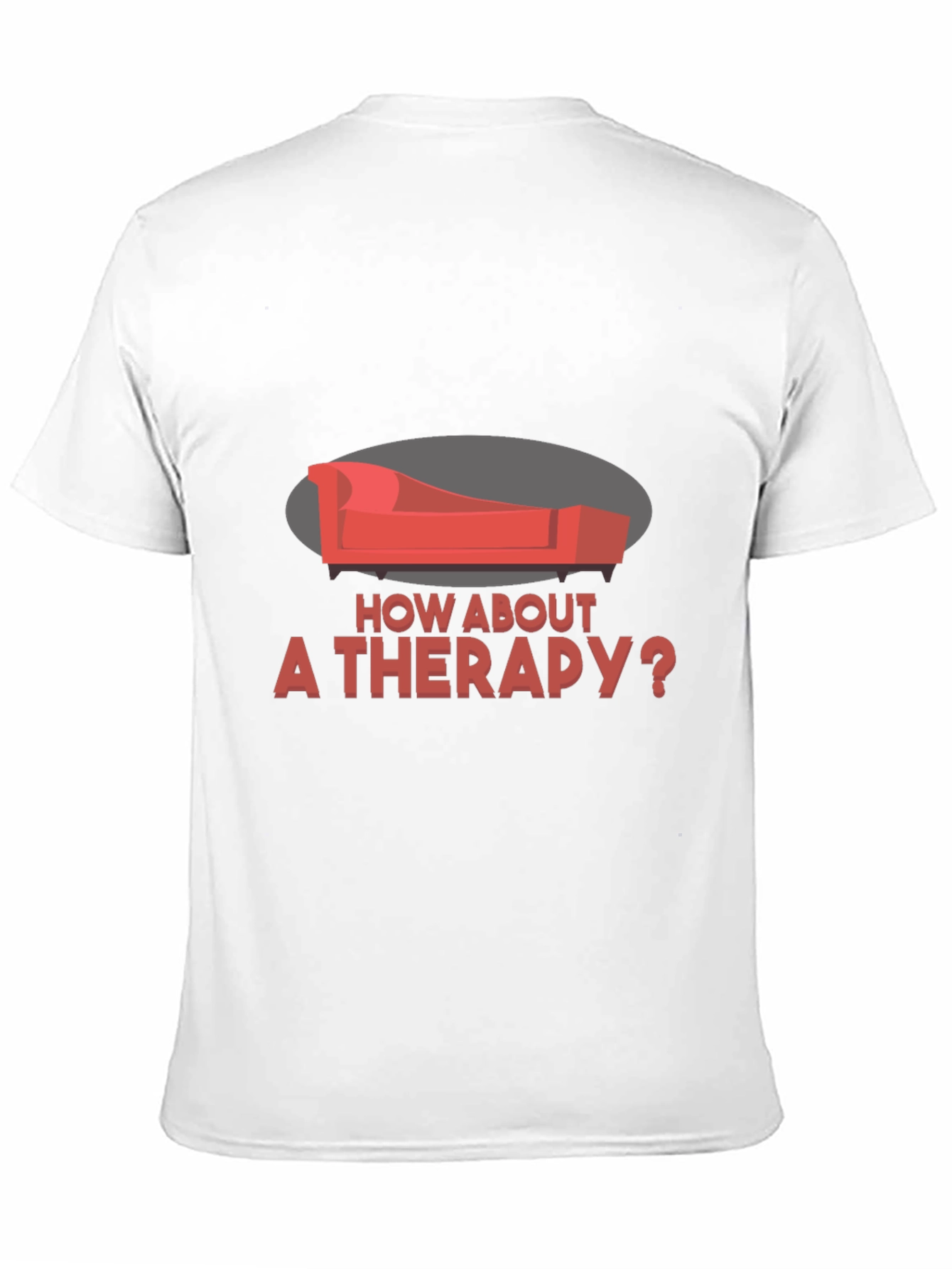 Black Therapy Couch Graphic Tee - Unique Design view 11