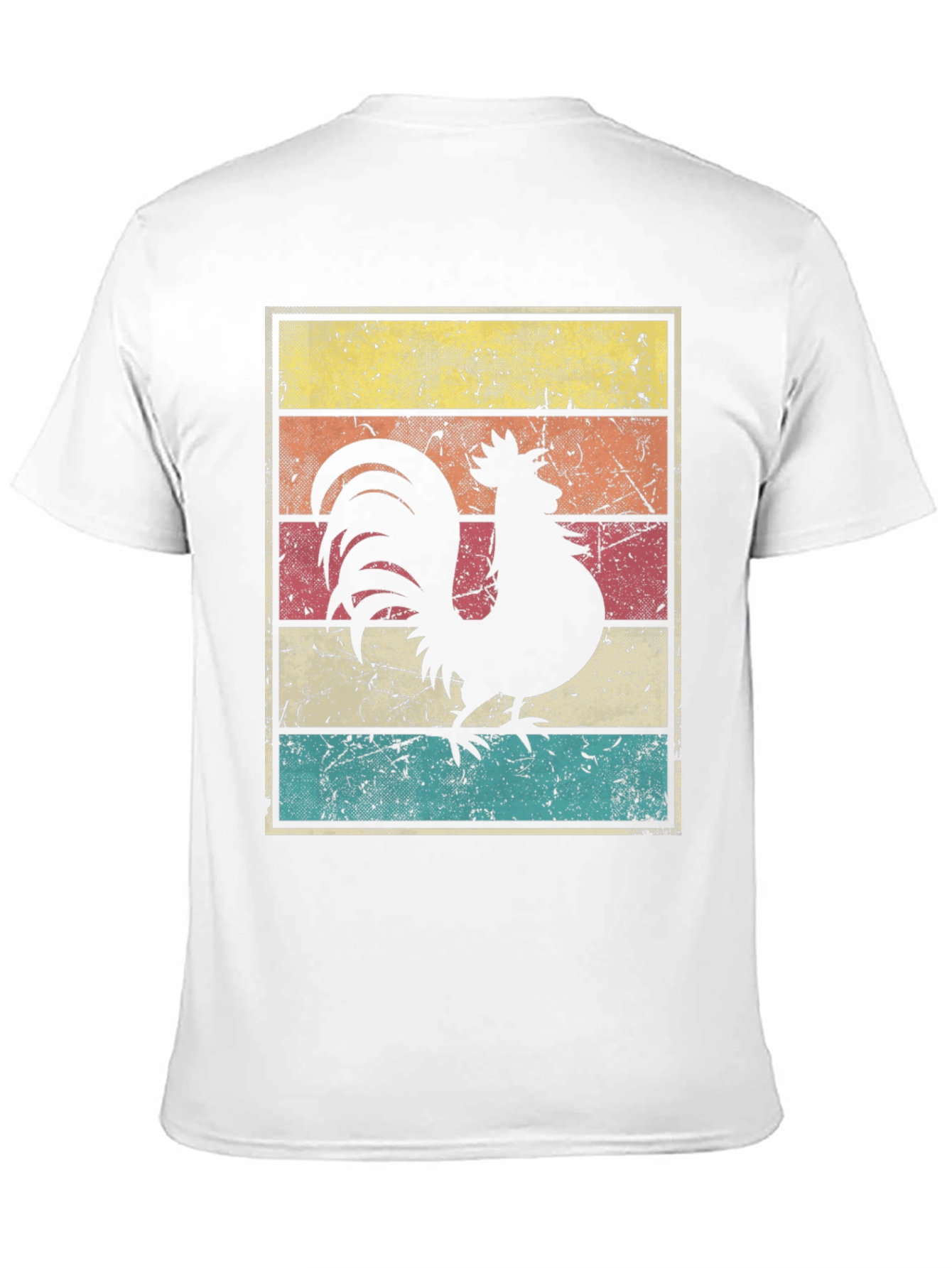 Black Retro Rooster Graphic Tee view 11
