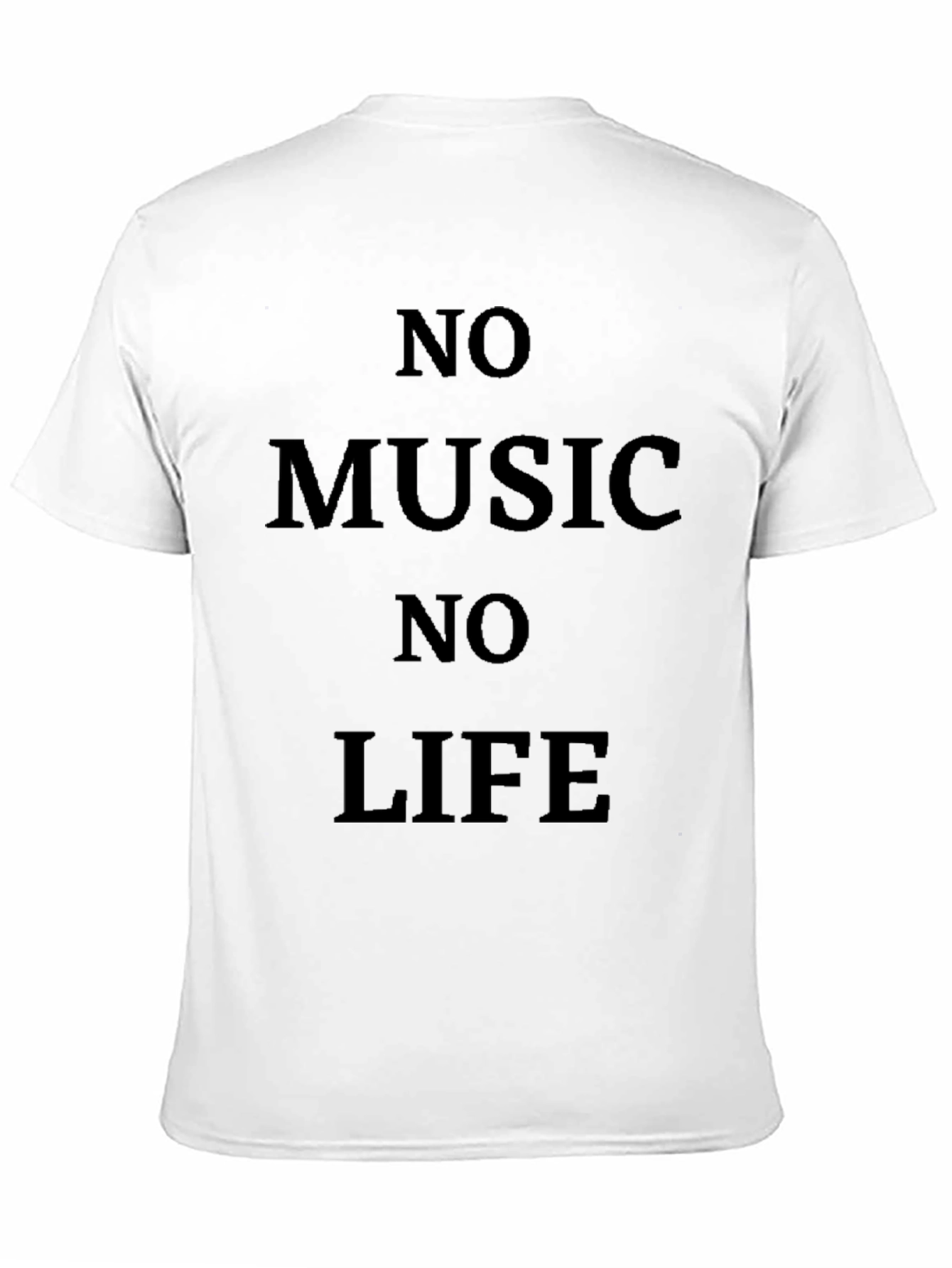 Black No Music No Life Black Graphic T-Shirt view 11