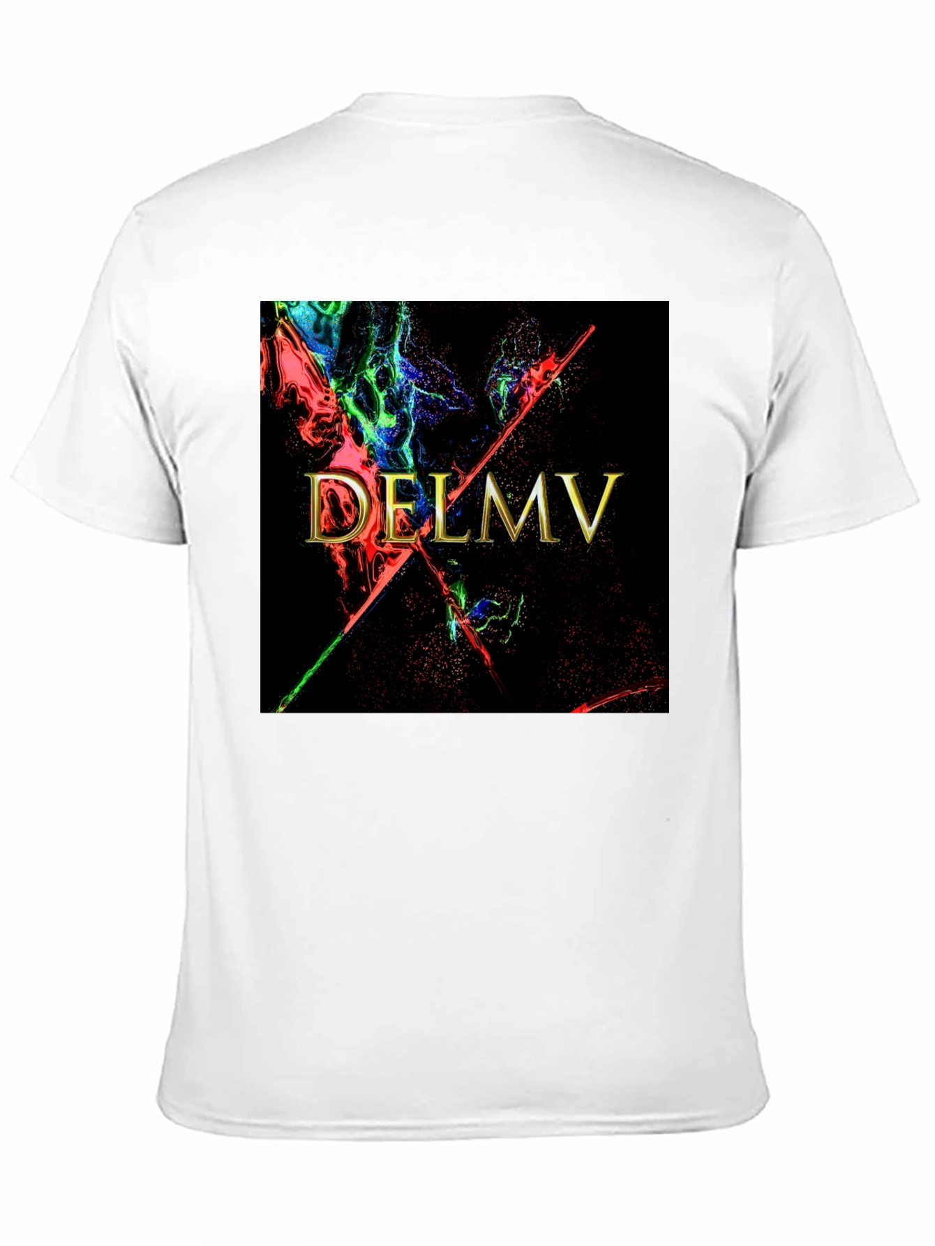 Black DELMV Abstract Graphic Black T-Shirt view 11