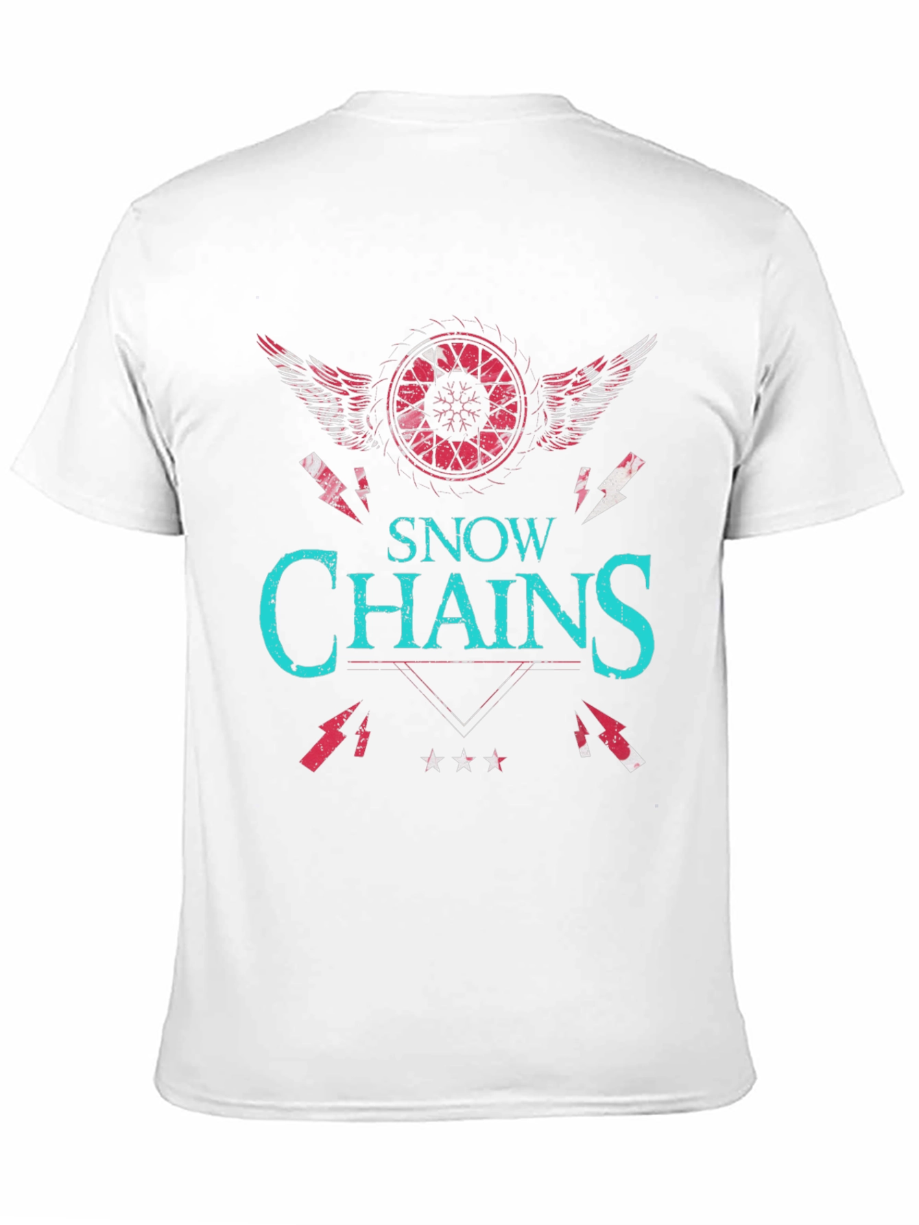 Black Snow Chains Graphic T-Shirt - Unique Design view 11