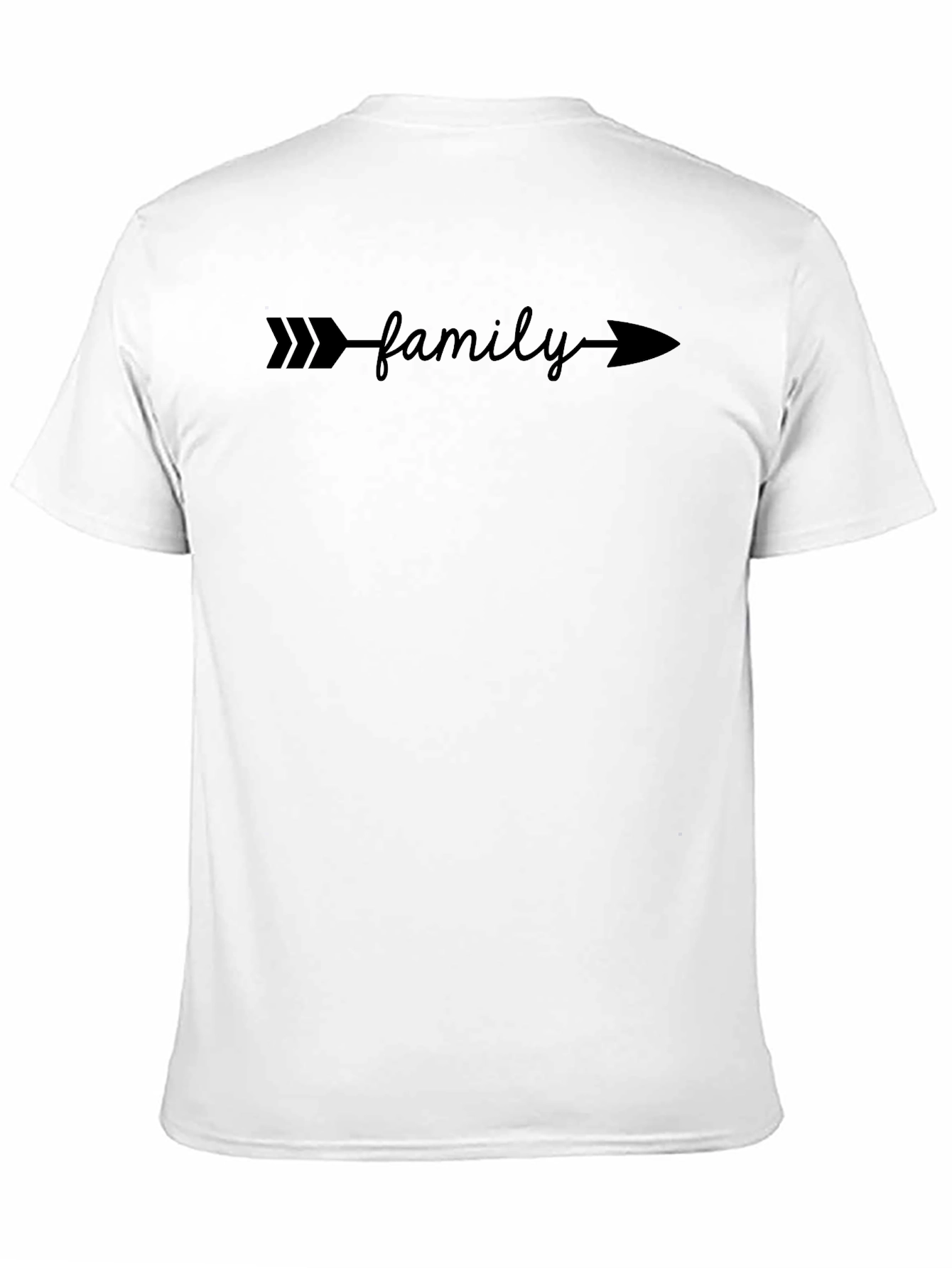 Family Arrow Graphic Tee - Soft Black T-Shirt - 11