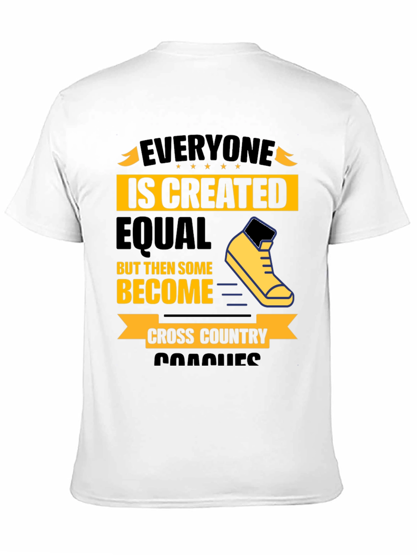 Black Cross Country Coaches Graphic T-Shirt view 11