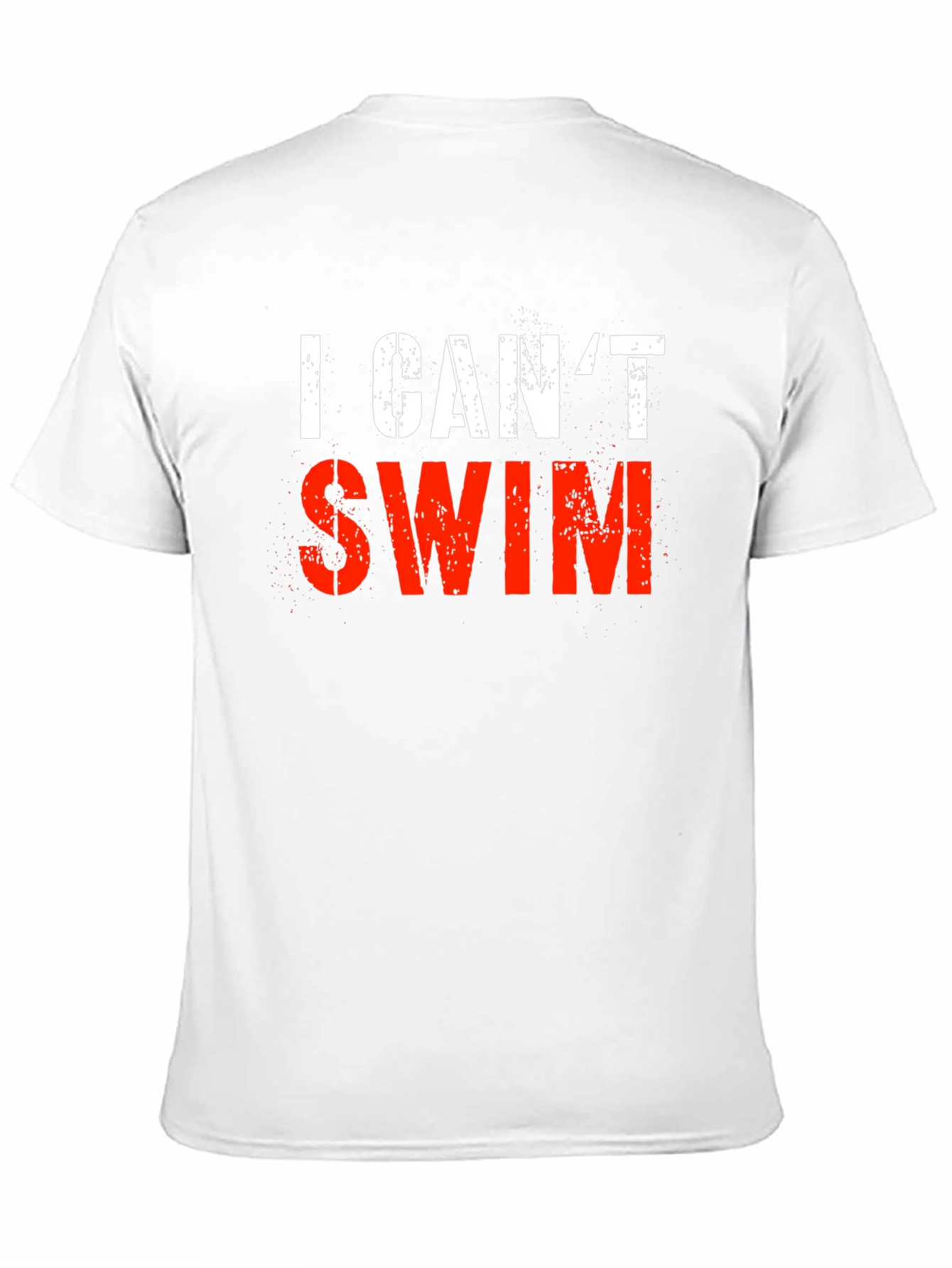 Black I Can't Swim Graphic Tee - Black Cotton T-Shirt view 11