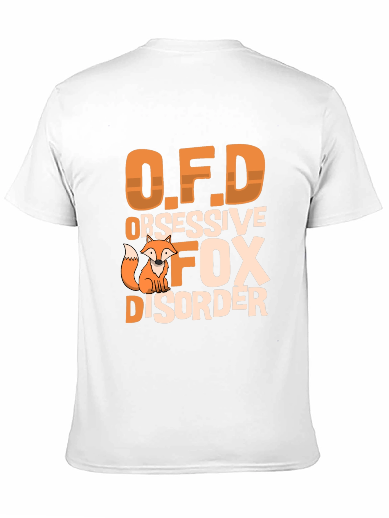 Black Obsessive Fox Disorder Black T-Shirt view 11