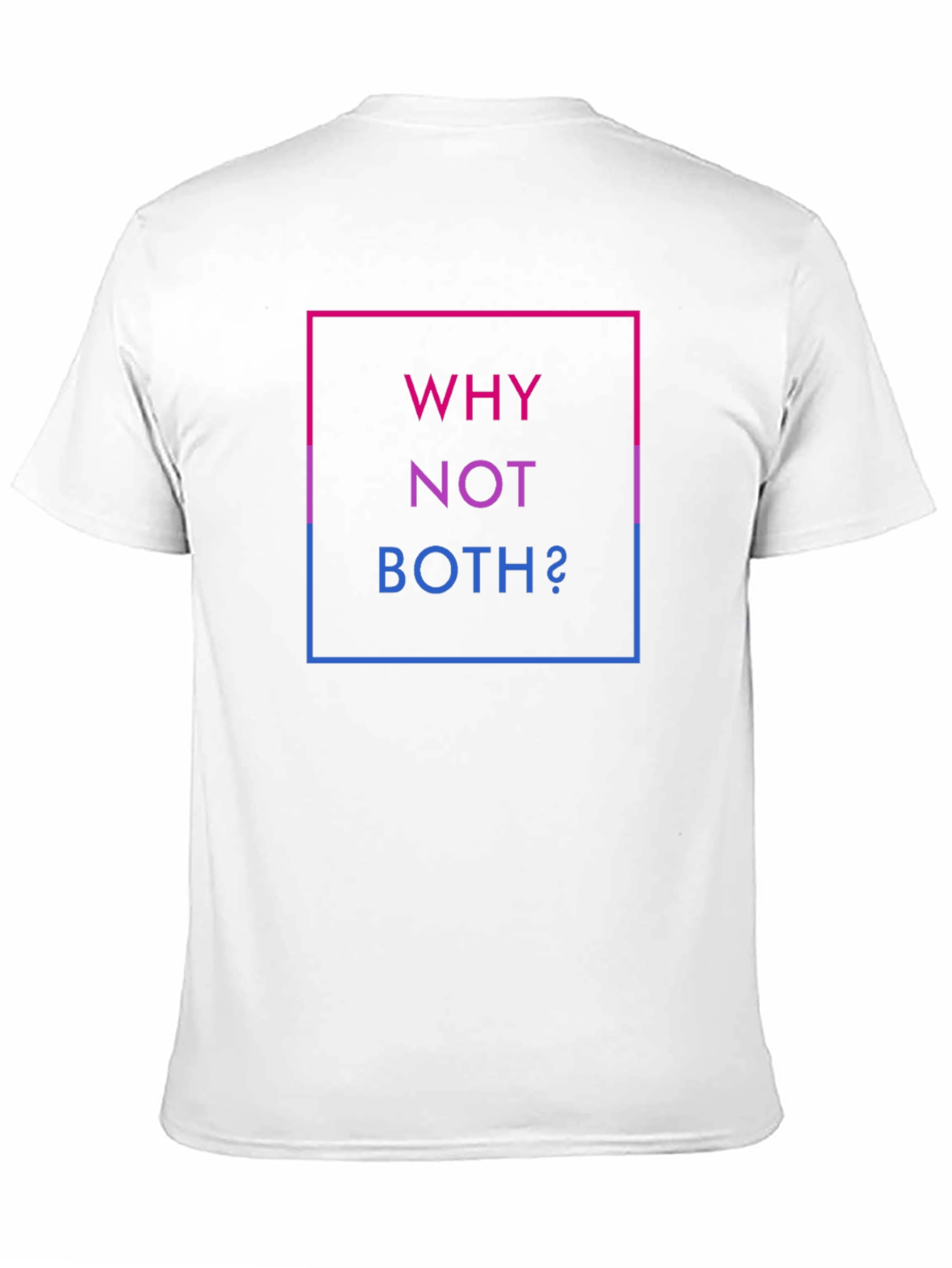 Black Why Not Both? Bisexual Pride T-Shirt view 11
