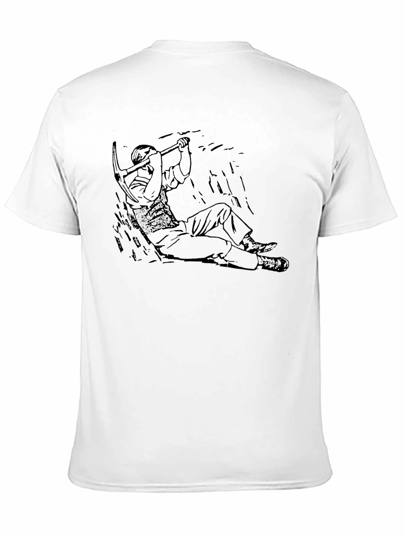 Black Miner Graphic Tee - Black Cotton T-Shirt view 11