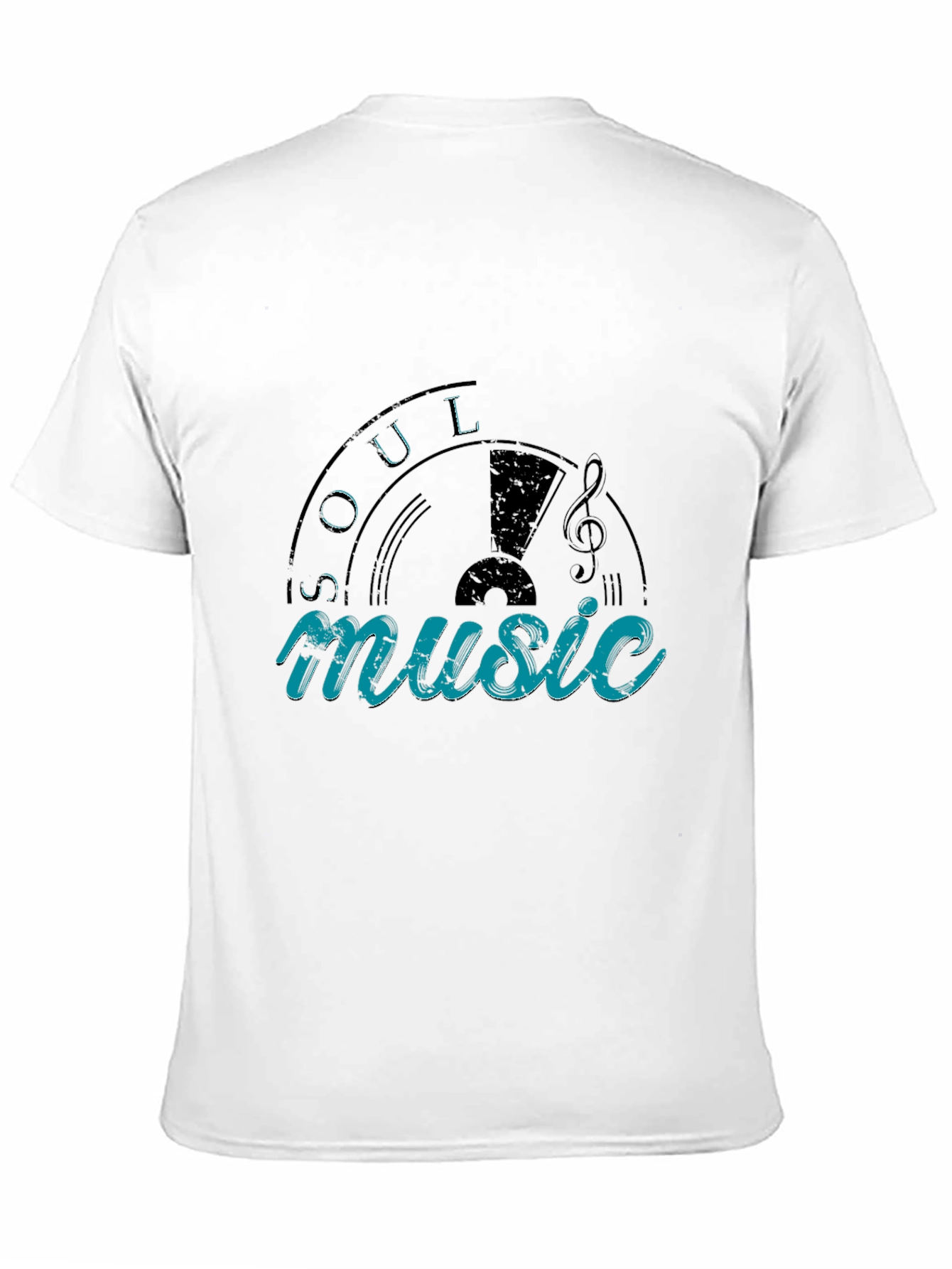 Black Soul Music Graphic T-Shirt - Black Cotton Blend view 11
