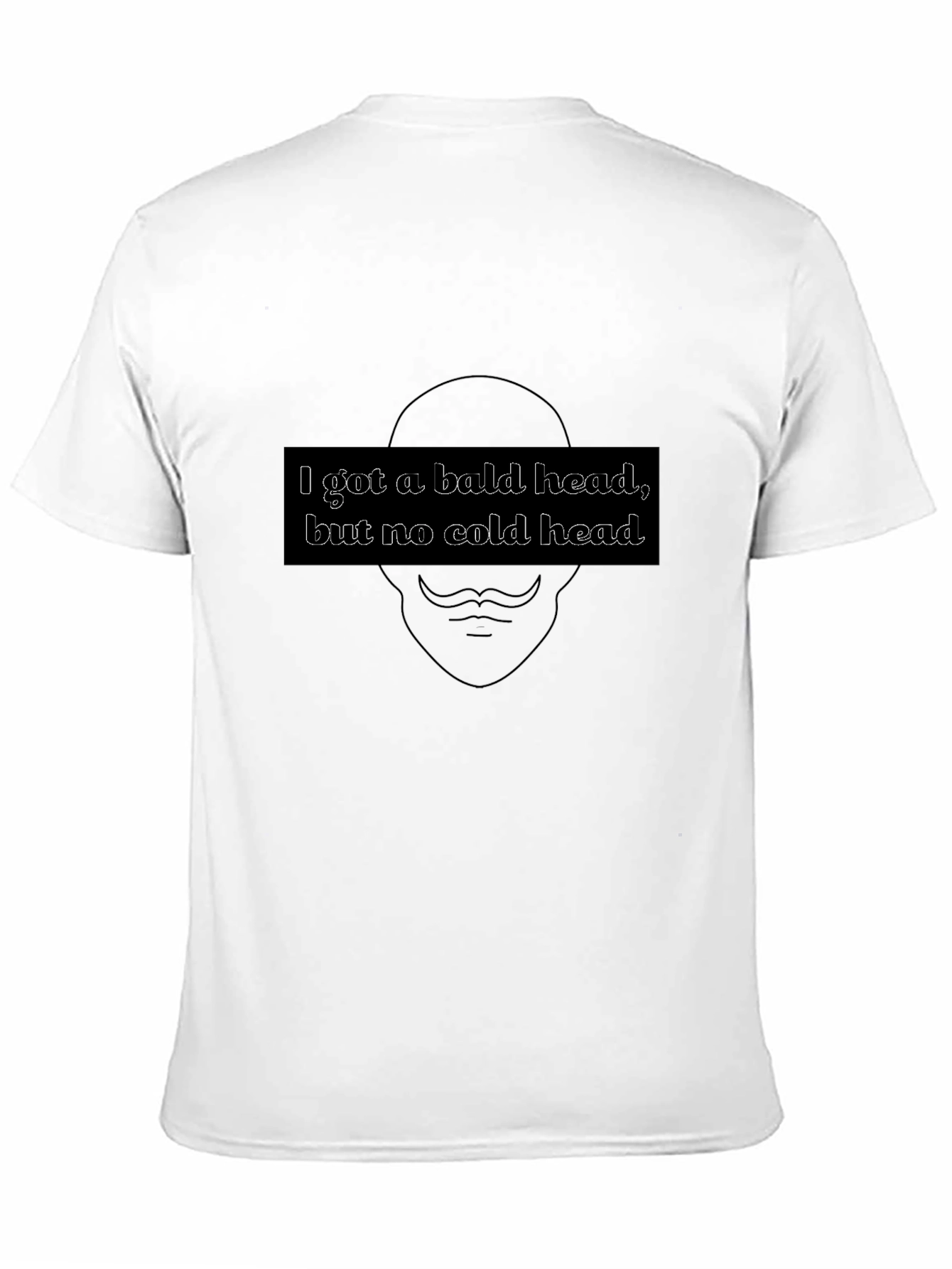 Black Bald Head No Cold Head Graphic Tee - Stylish Statement Shirt view 11