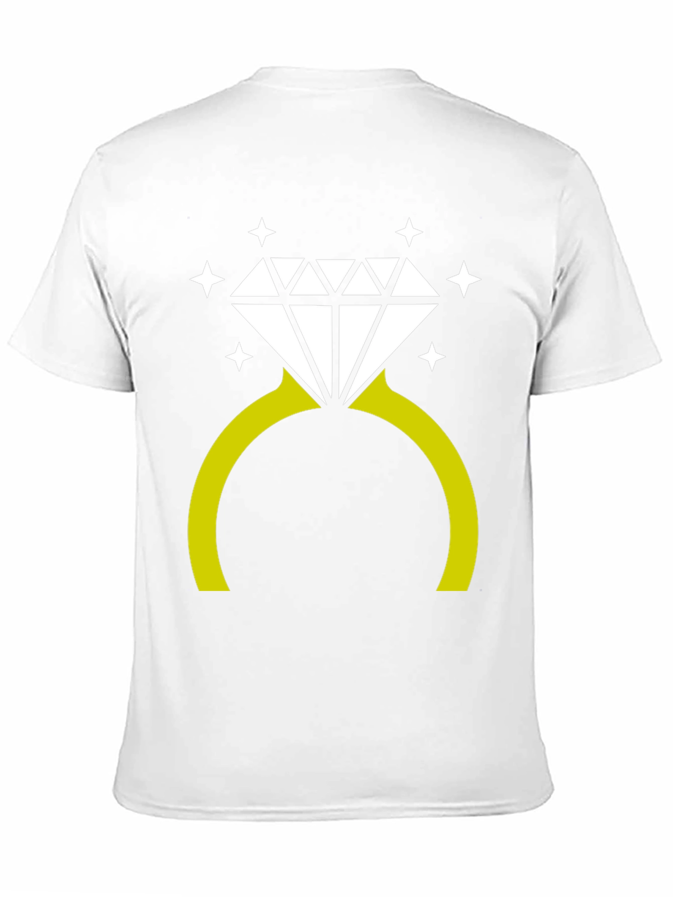 Black Diamond Ring Graphic Tee - Stylish Novelty T-Shirt view 11