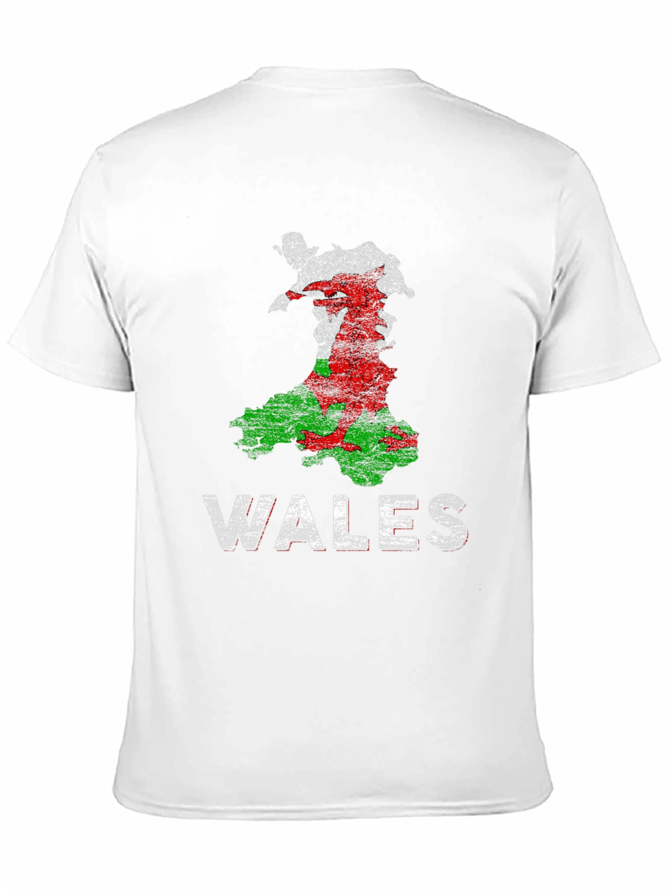 Black Wales Flag Map Graphic T-Shirt view 11