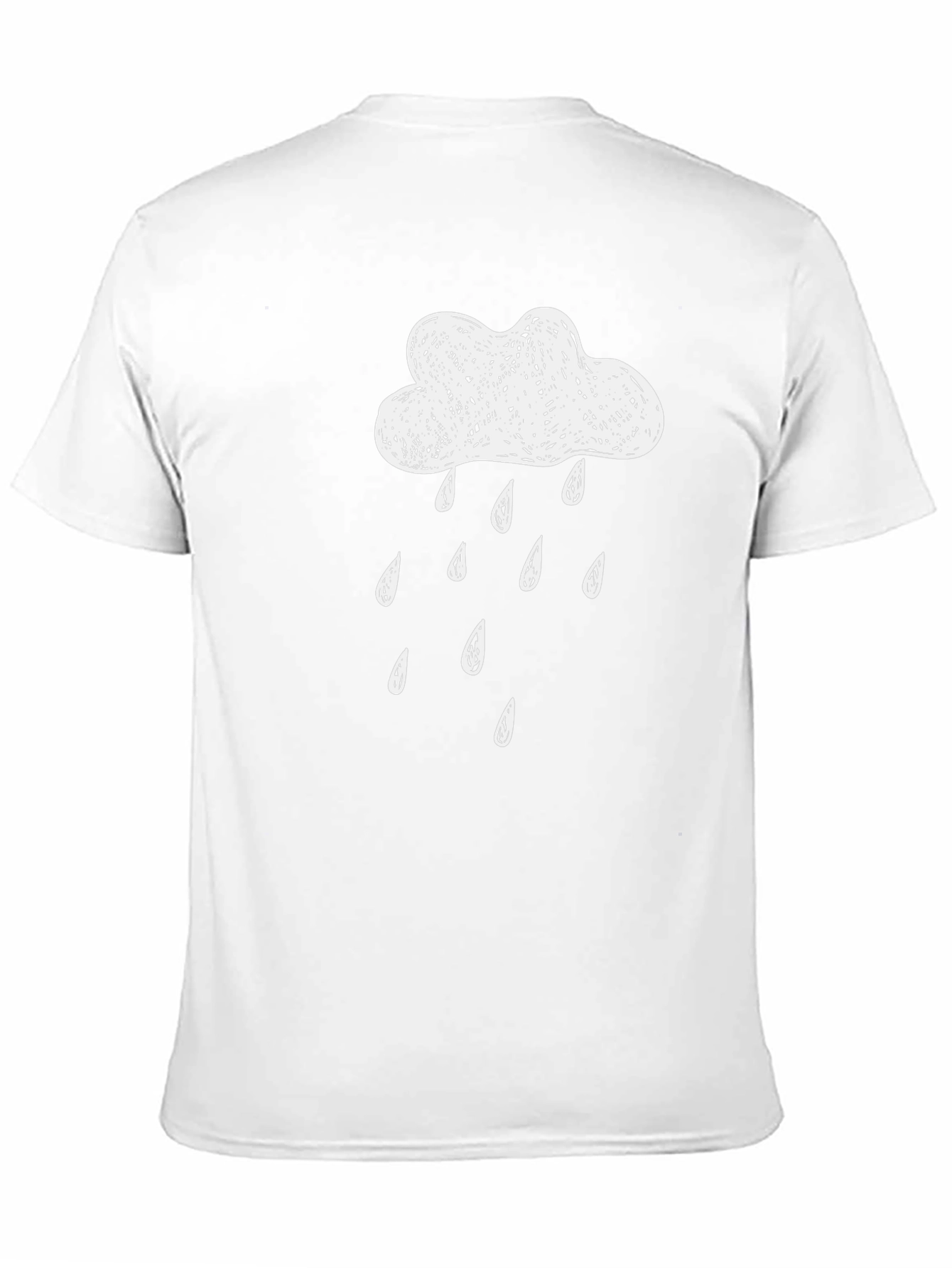Black Rain Cloud Graphic T-Shirt - Black Cotton Tee view 11