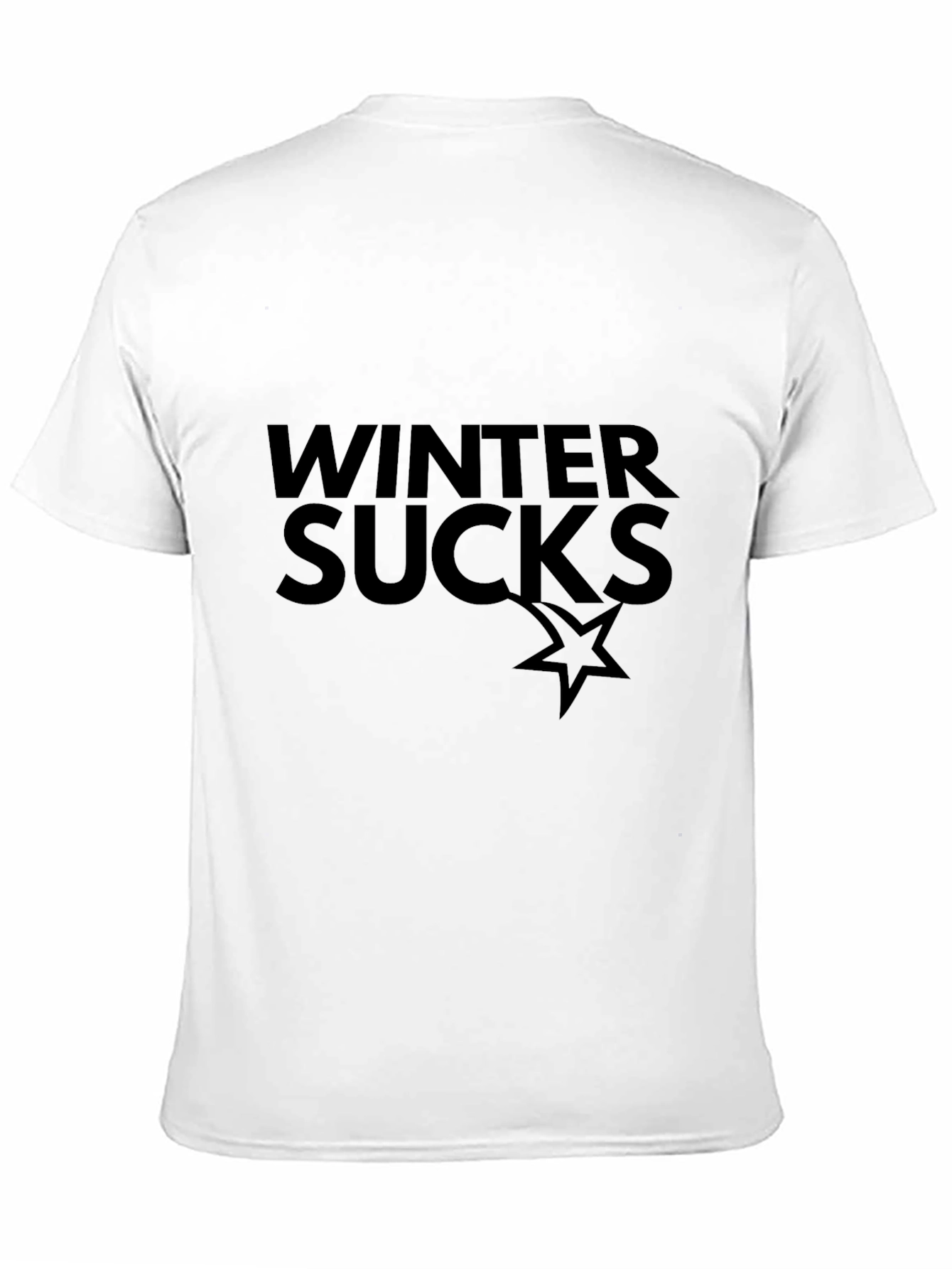 Black Winter Sucks Graphic Tee - Black Cotton Comfort view 11