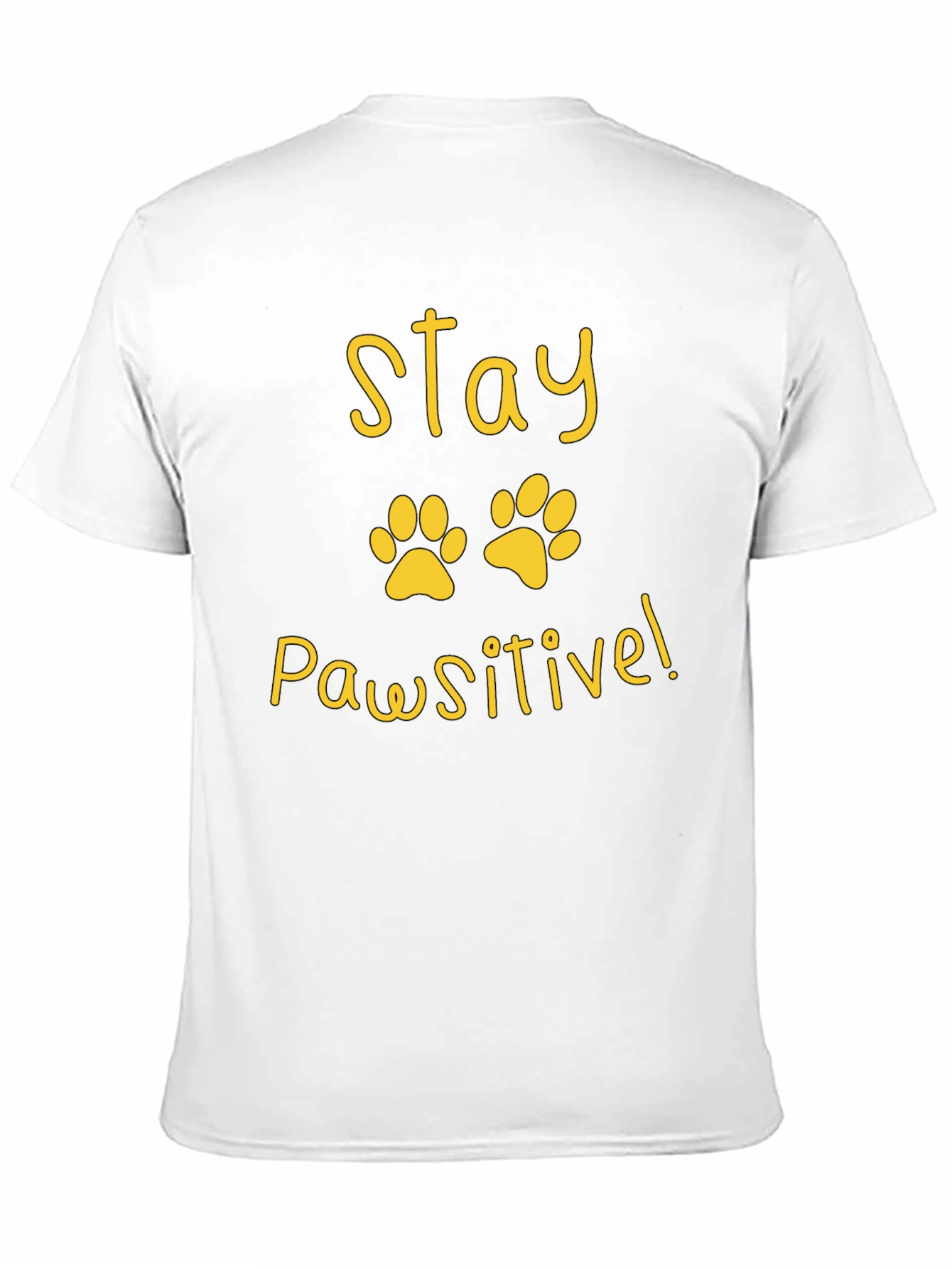 Black Stay Pawsitive Black T-Shirt view 11