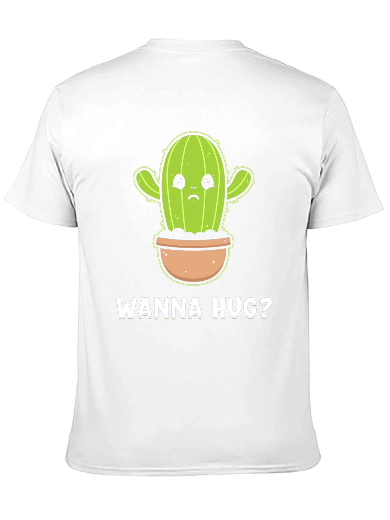 Wanna Hug? Cactus Graphic Tee - Soft Cotton Black T-Shirt - 11