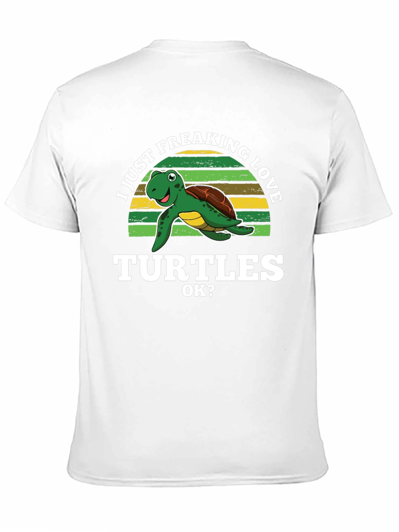 Black I Just Freaking Love Turtles Graphic T-Shirt view 11