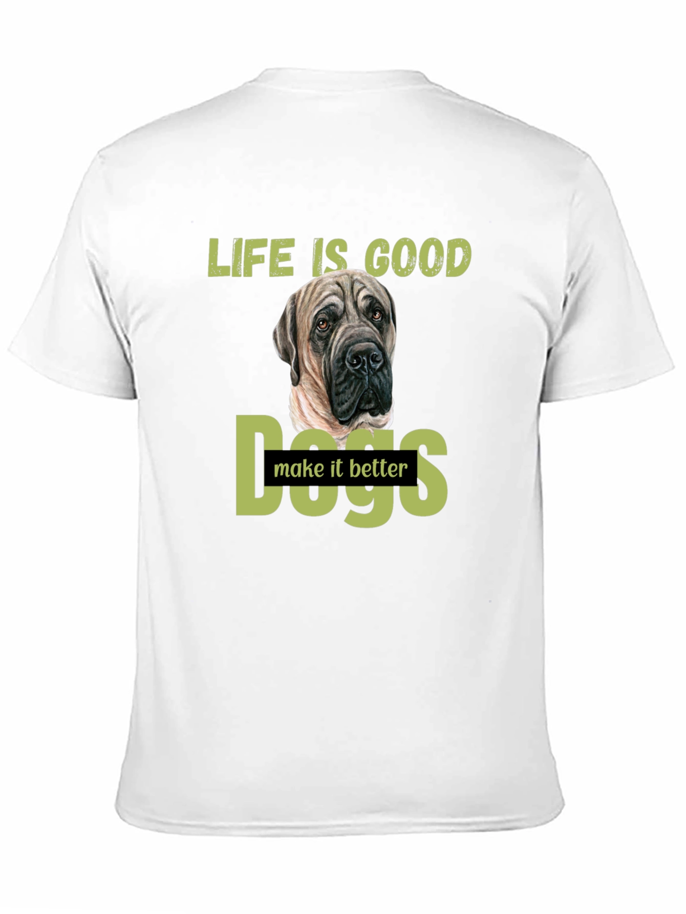 Black Life is Good Dogs Make it Better T-Shirt view 11