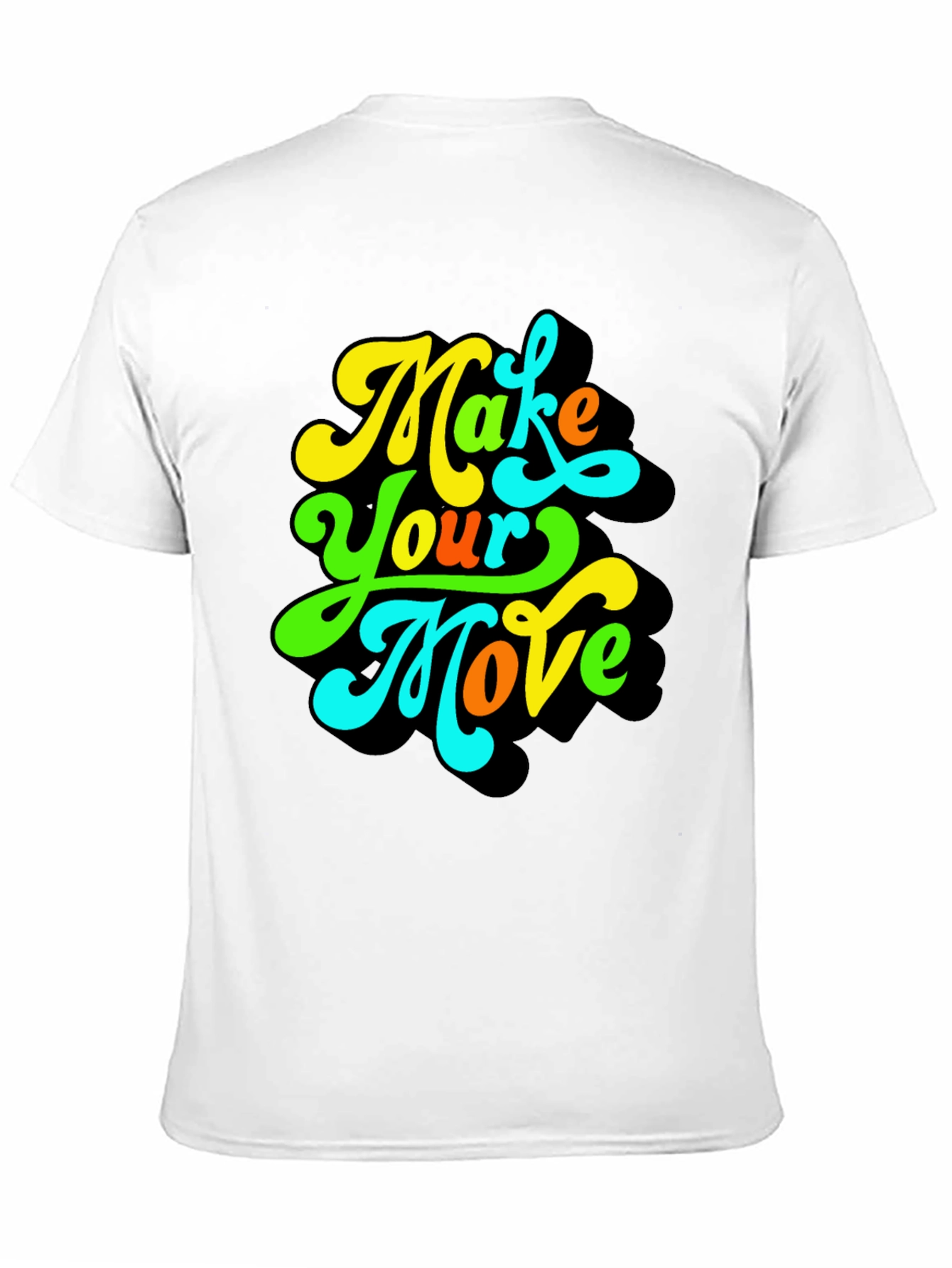 Black Make Your Move Graphic Tee - Retro Style Black T-Shirt view 11