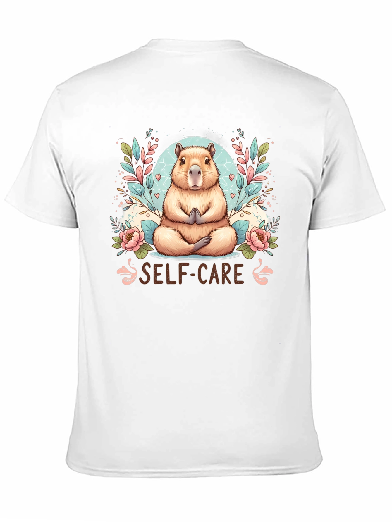 Black Self-Care Capybara T-Shirt view 11
