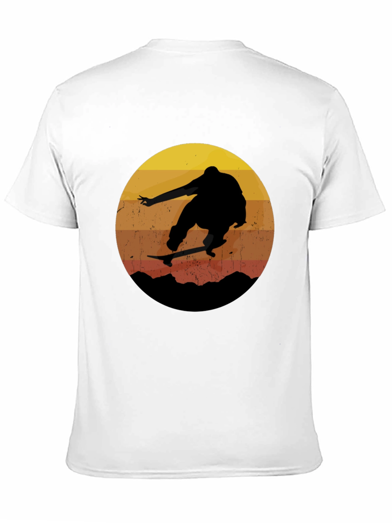 Black Retro Skateboarder T-Shirt view 11