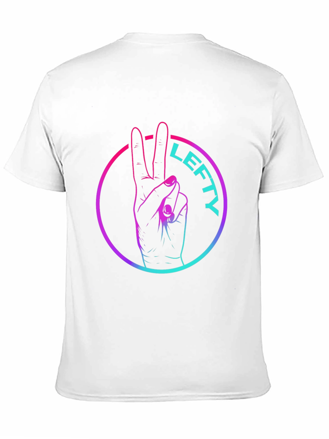 Black Lefty Peace Sign Graphic Tee - Cool Casual Style view 11