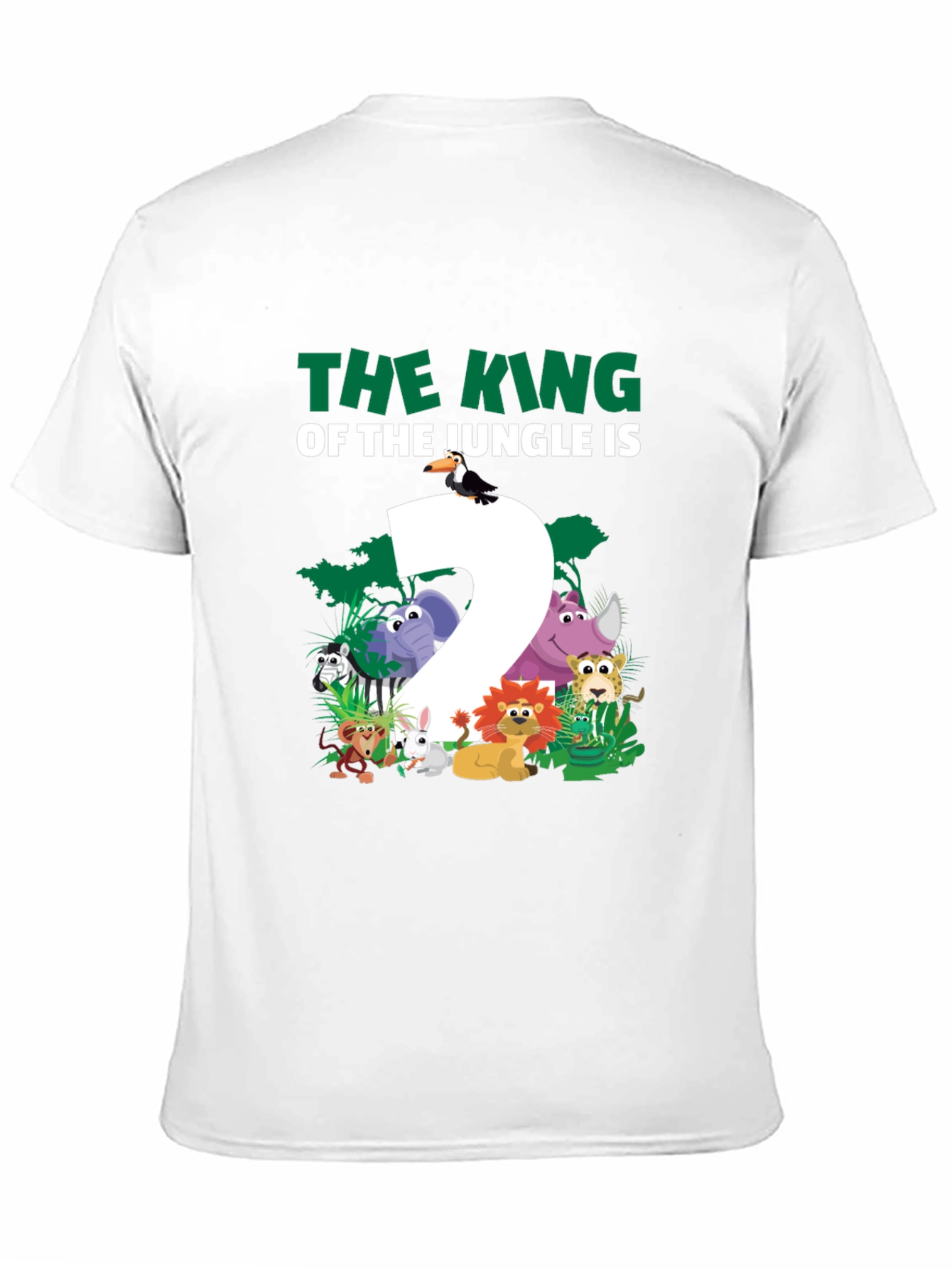 Black King of the Jungle Birthday T-Shirt - Two Year Old view 11