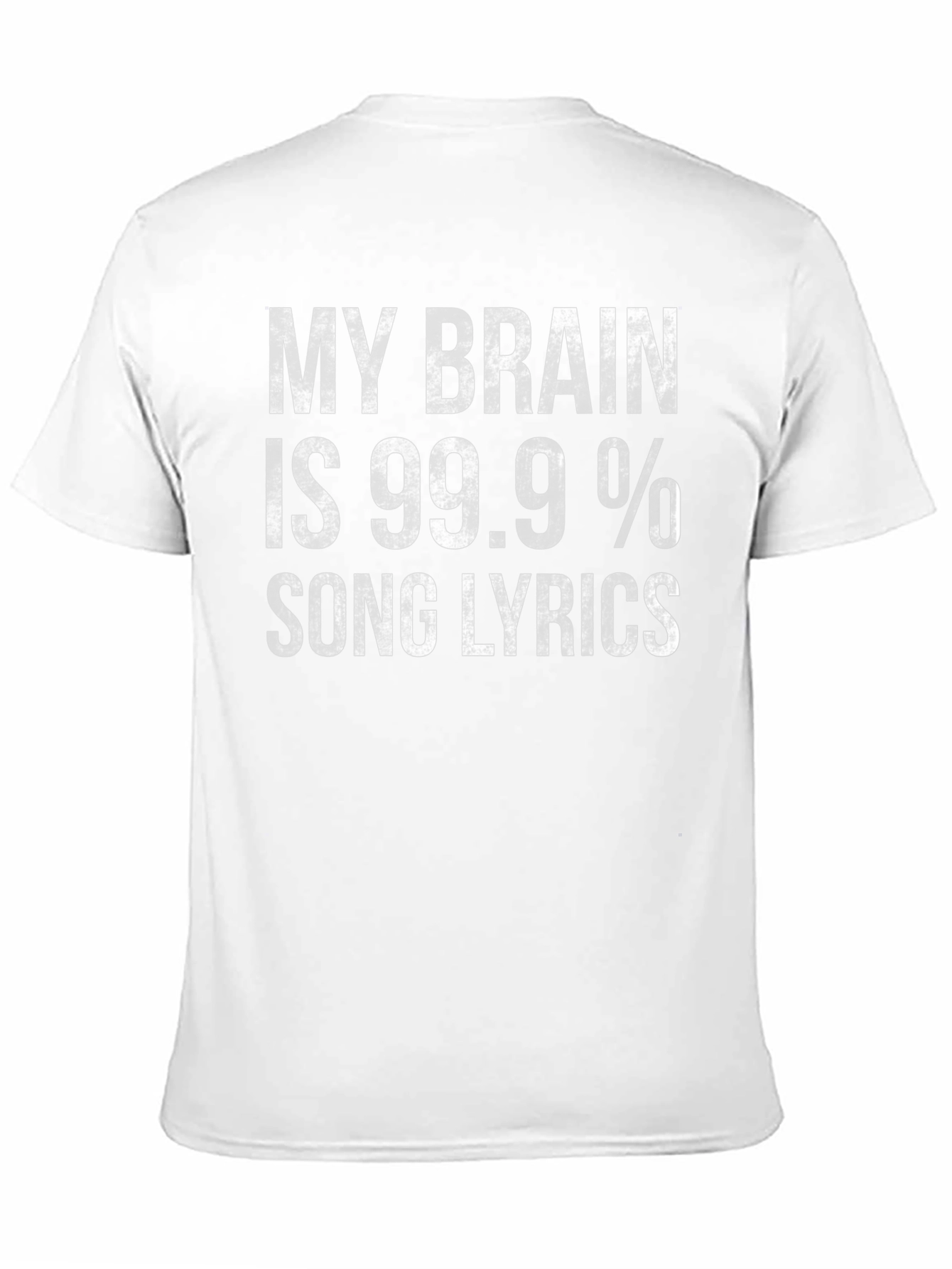 Black Funny Song Lyrics T-Shirt - My Brain is 99.9% view 11