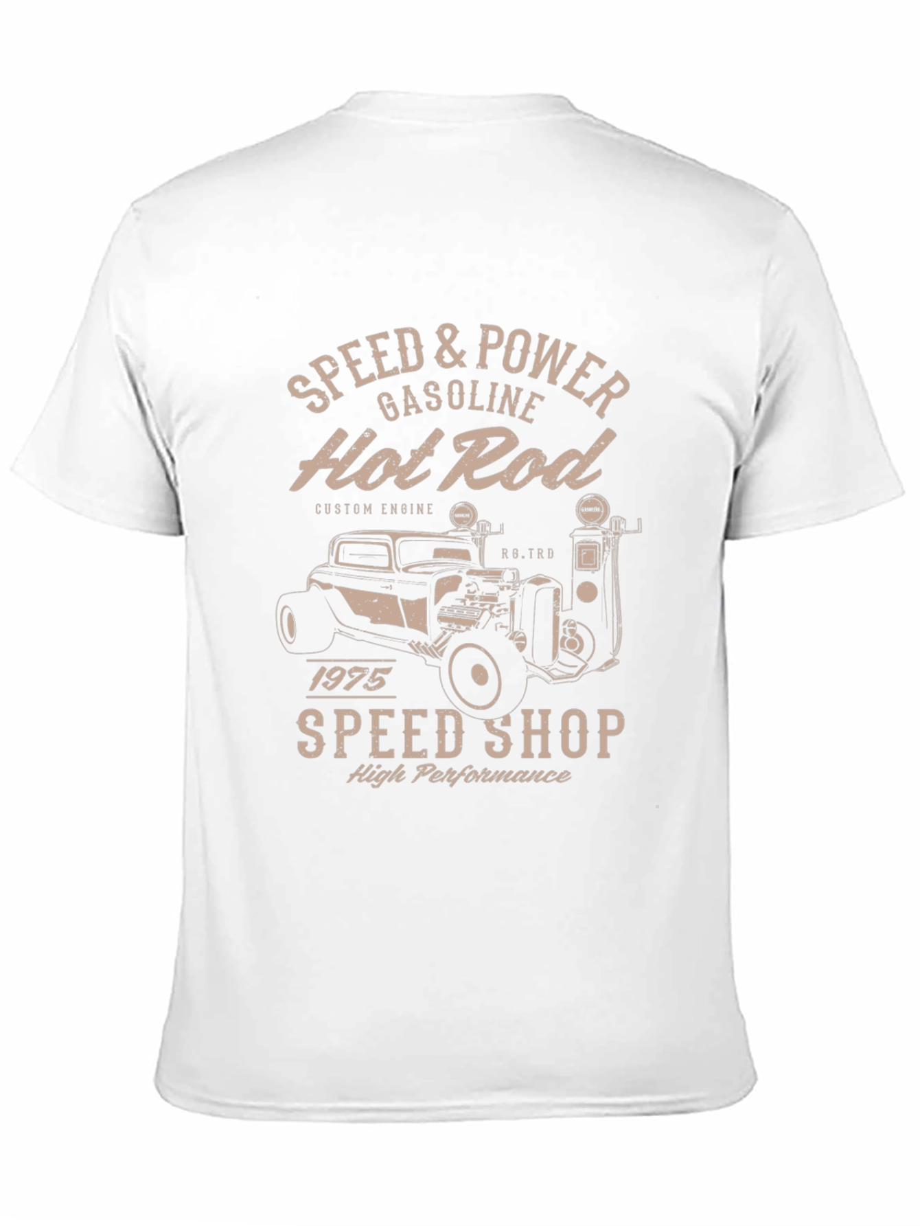 Black Hot Rod Speed Shop Graphic Tee - Vintage Car Design view 11