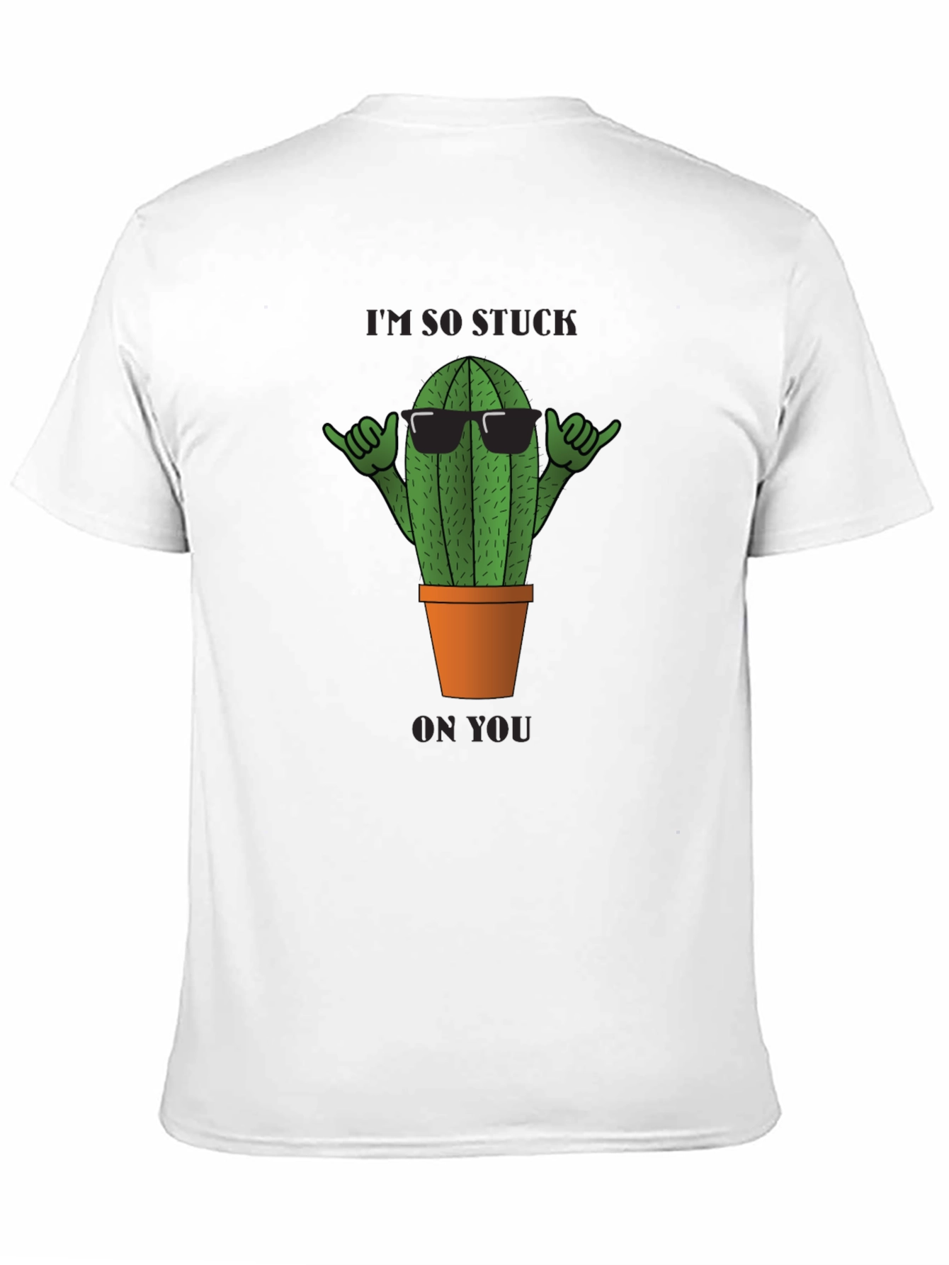 Black Cool Cactus T-Shirt - I'm So Stuck On You - Black view 11