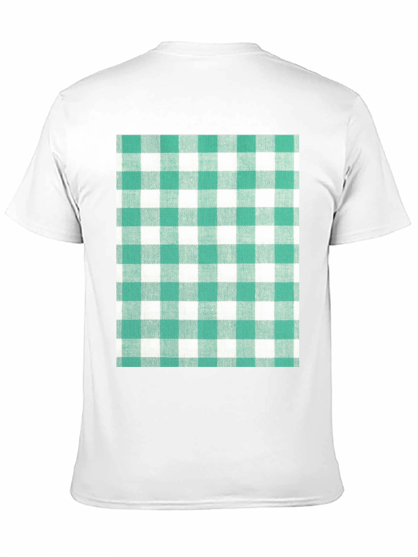 Black Gingham Pattern T-Shirt - Black view 11