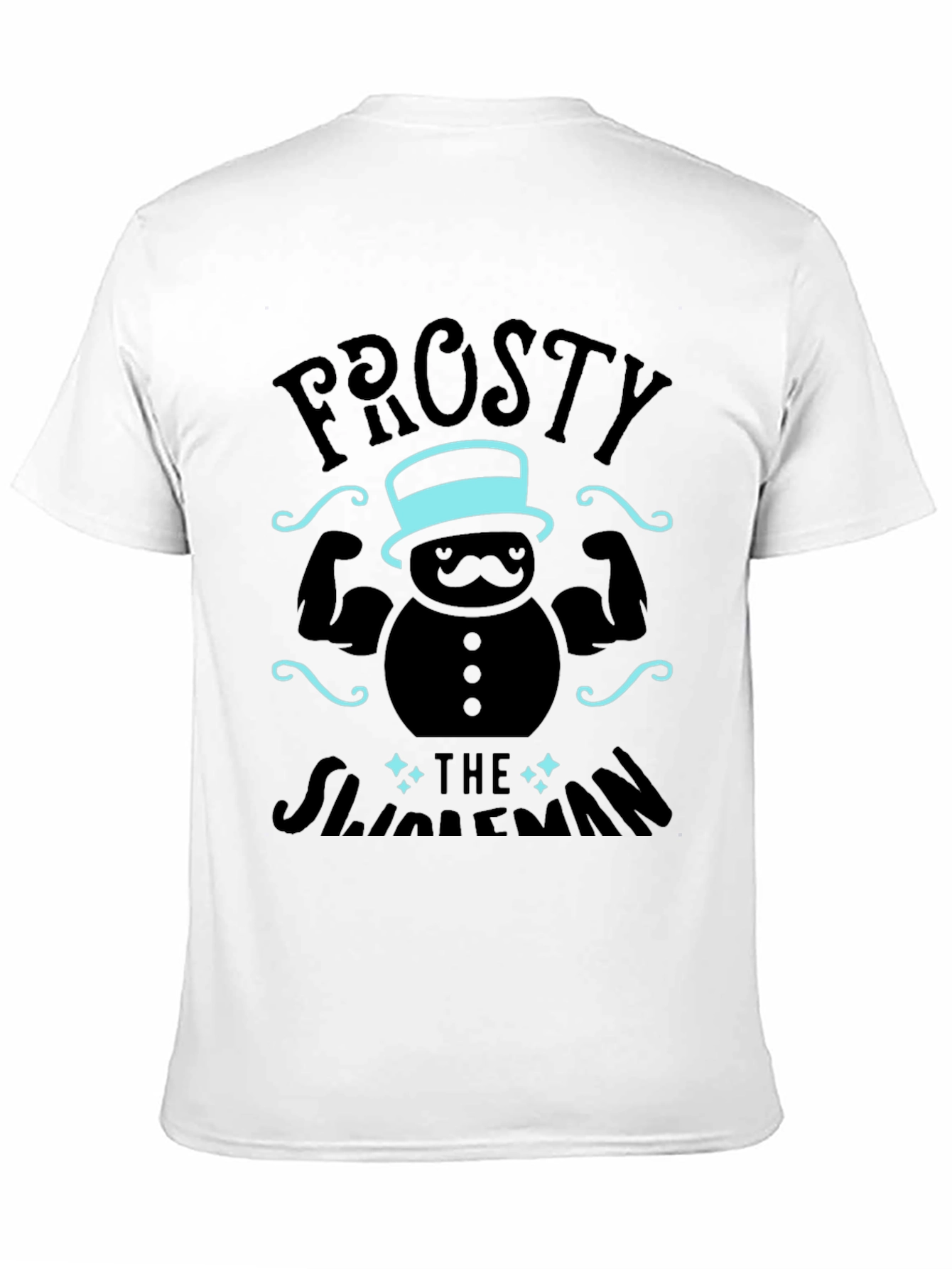Black Frosty the Slimeman T-Shirt - Funny Gym Tee view 11