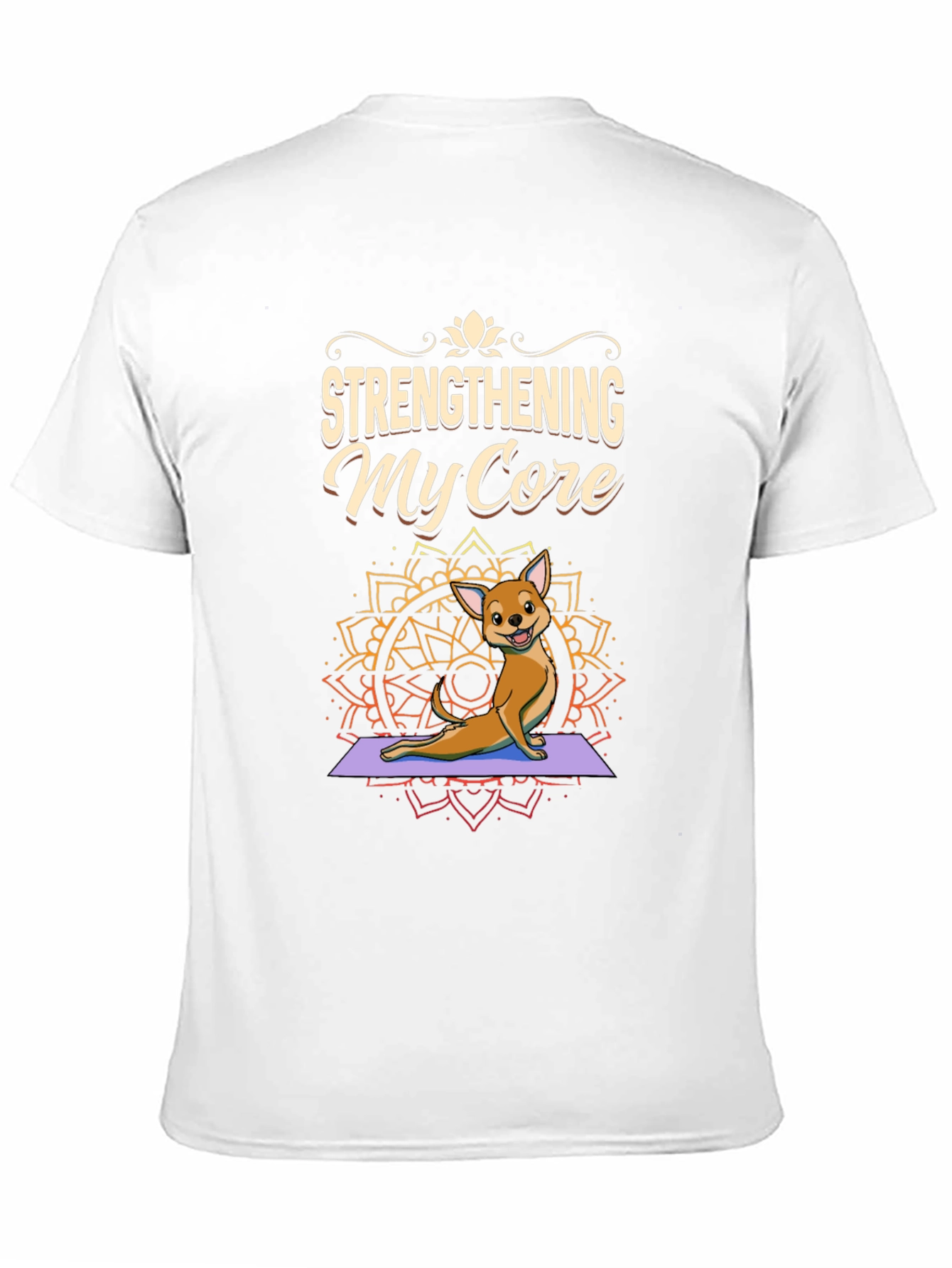 Black Yoga Dog Graphic Tee - Strengthening My Core view 11