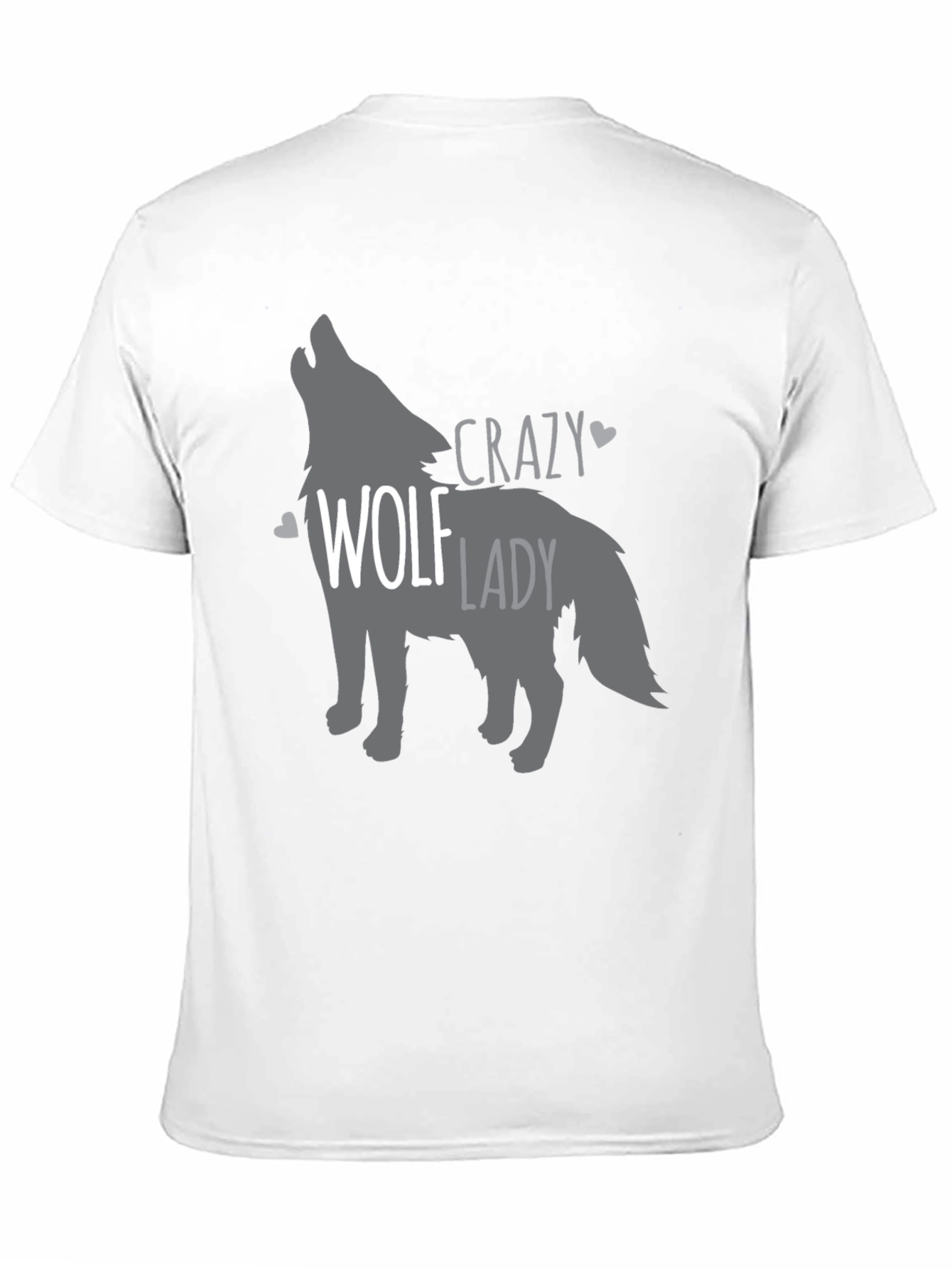 Black Crazy Wolf Lady T-Shirt - Animal Lover Tee view 11