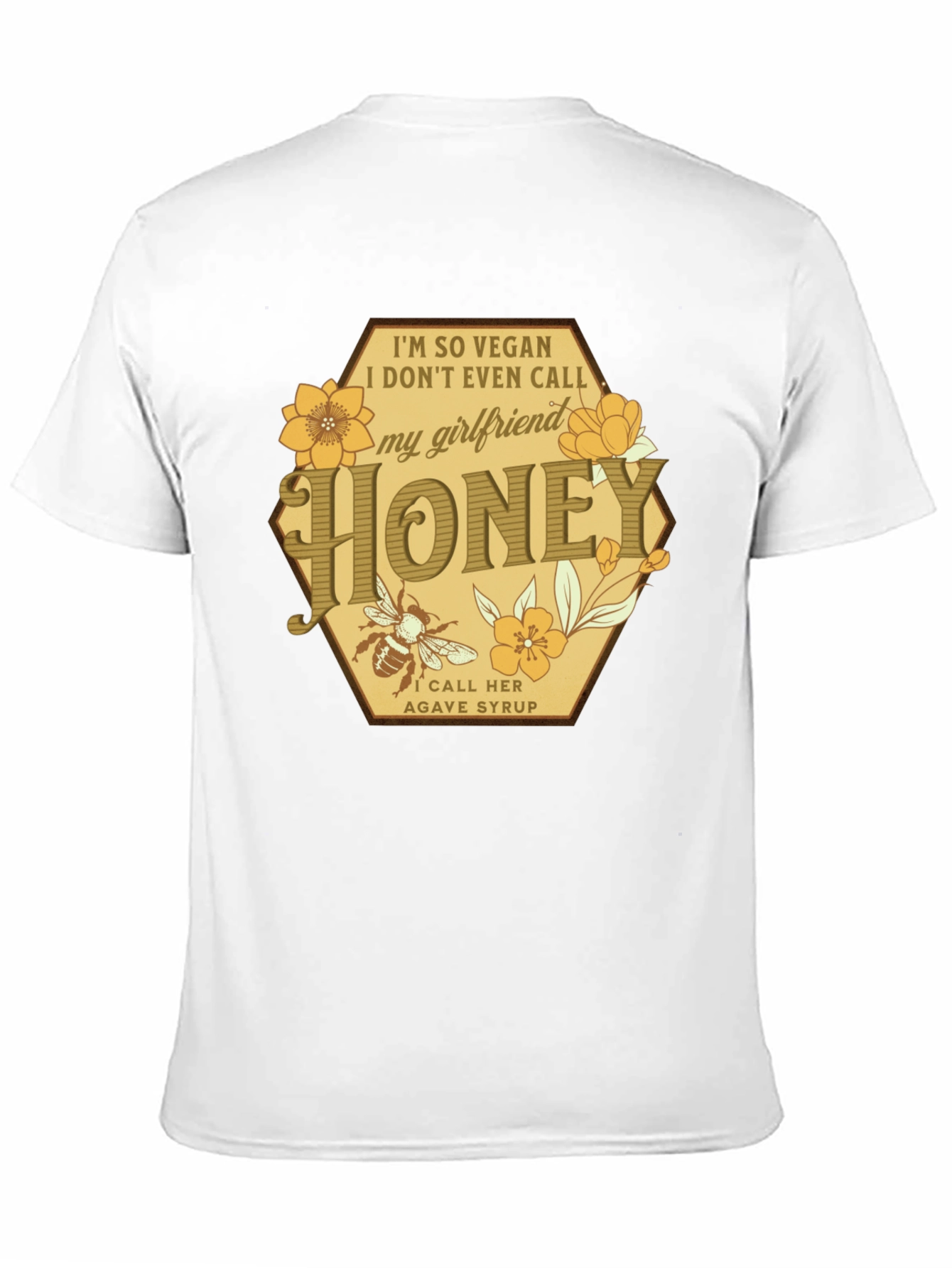 Black Vegan Honey Girlfriend Graphic T-Shirt view 11