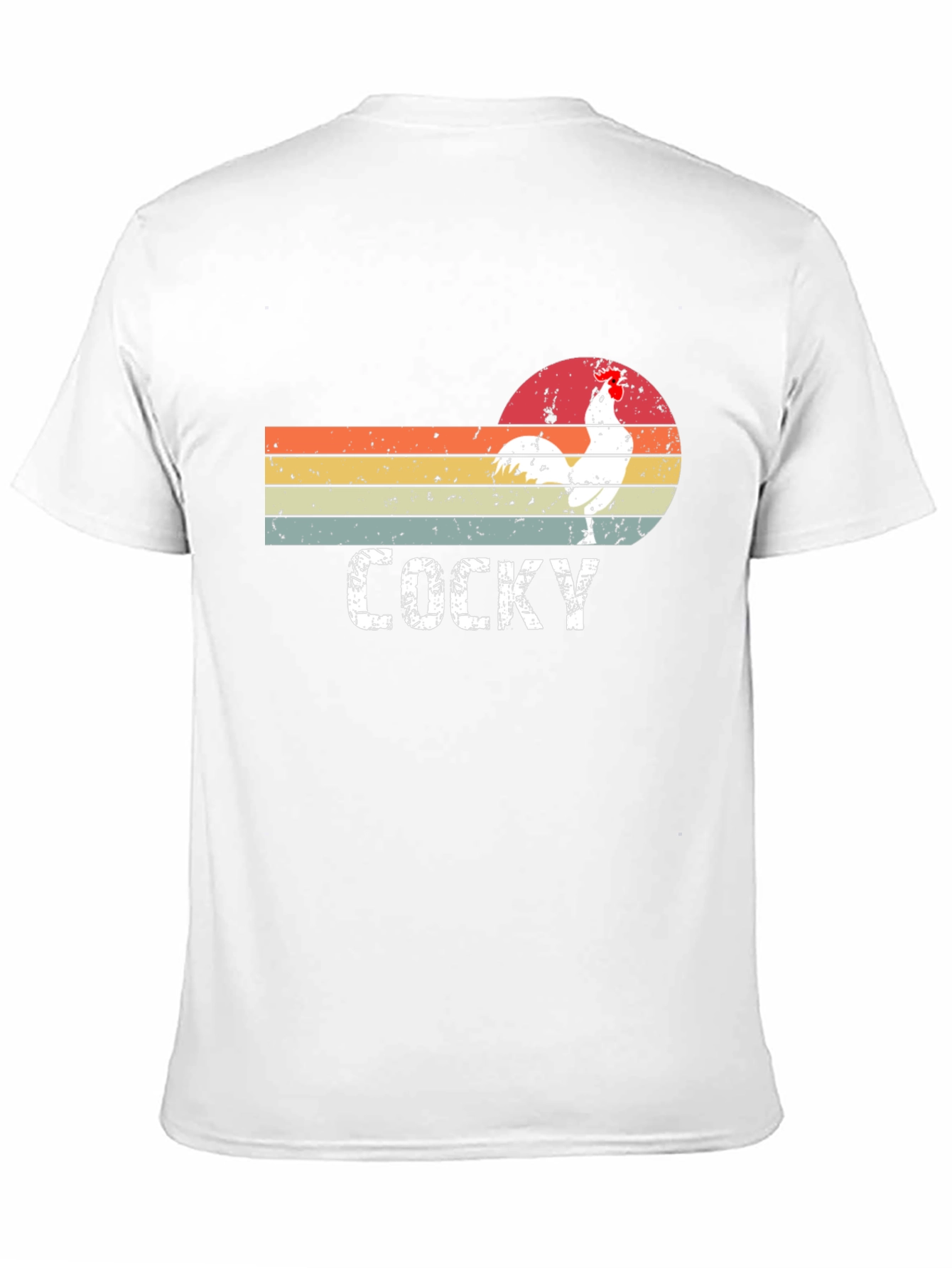 Black Vintage "Cocky" Rooster Graphic T-Shirt view 11