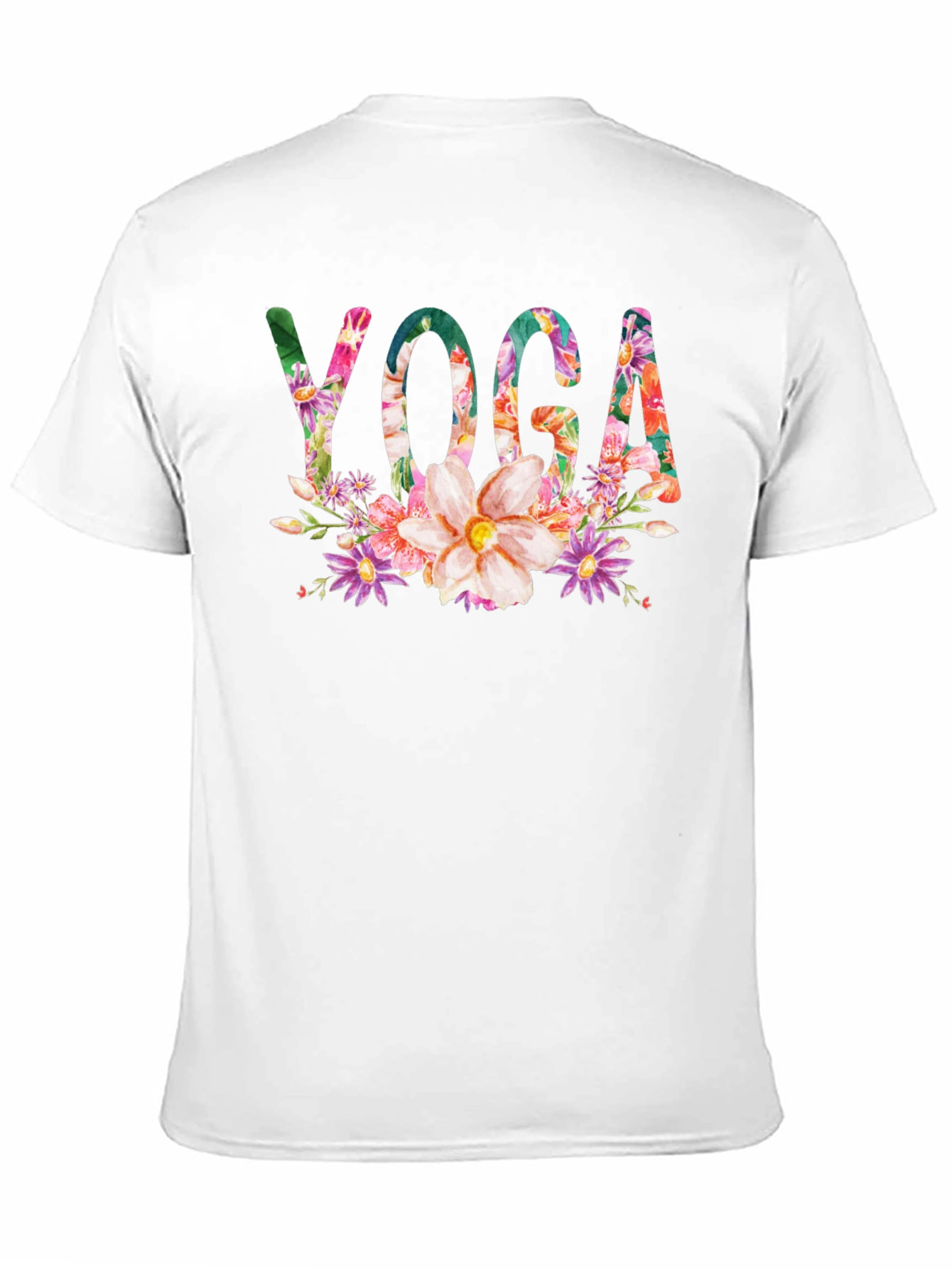 Black Floral Yoga T-Shirt - Black view 11