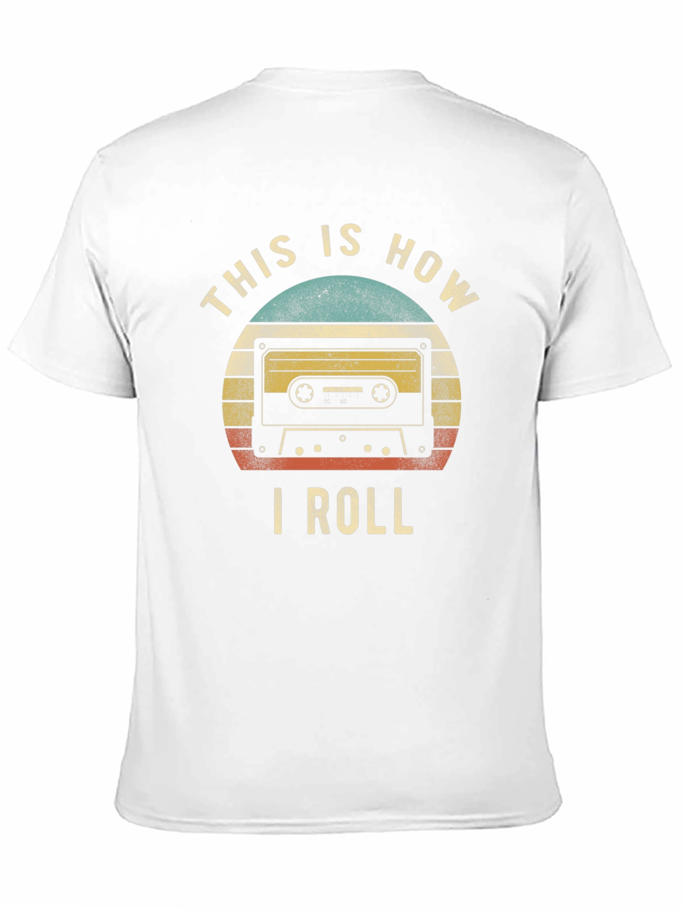 Black Retro Cassette Tape "This Is How I Roll" T-Shirt view 11