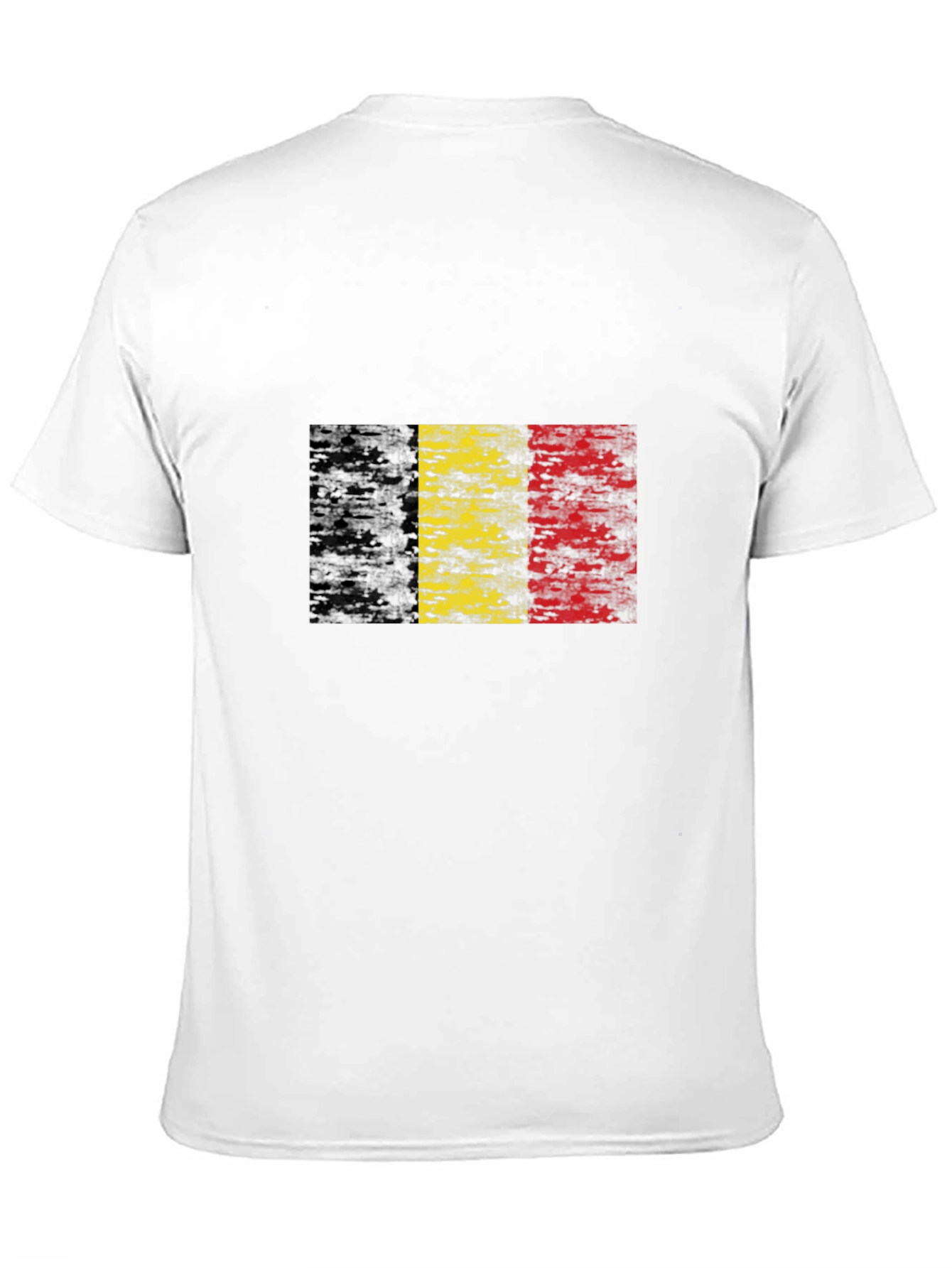 Black Belgium Flag Distressed T-Shirt Black view 11