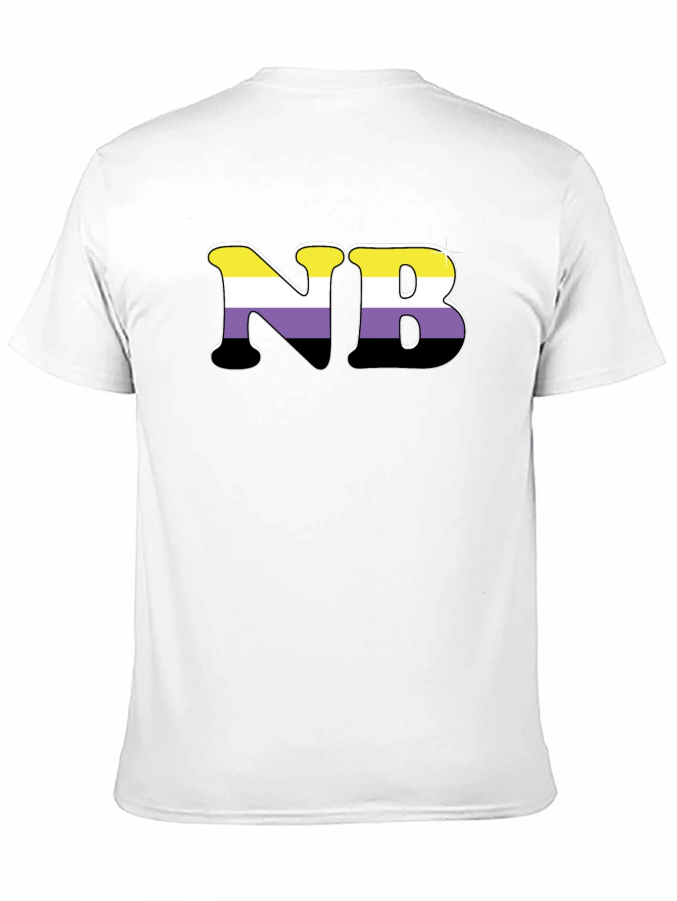 Black Nonbinary Pride T-Shirt - NB Initial Tee view 11
