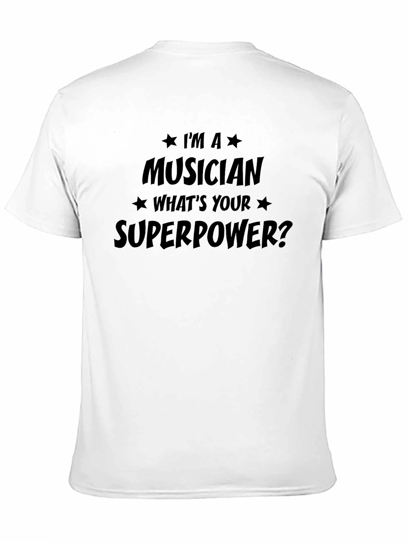 Black Musician Superpower T-Shirt - Black Novelty Tee view 11