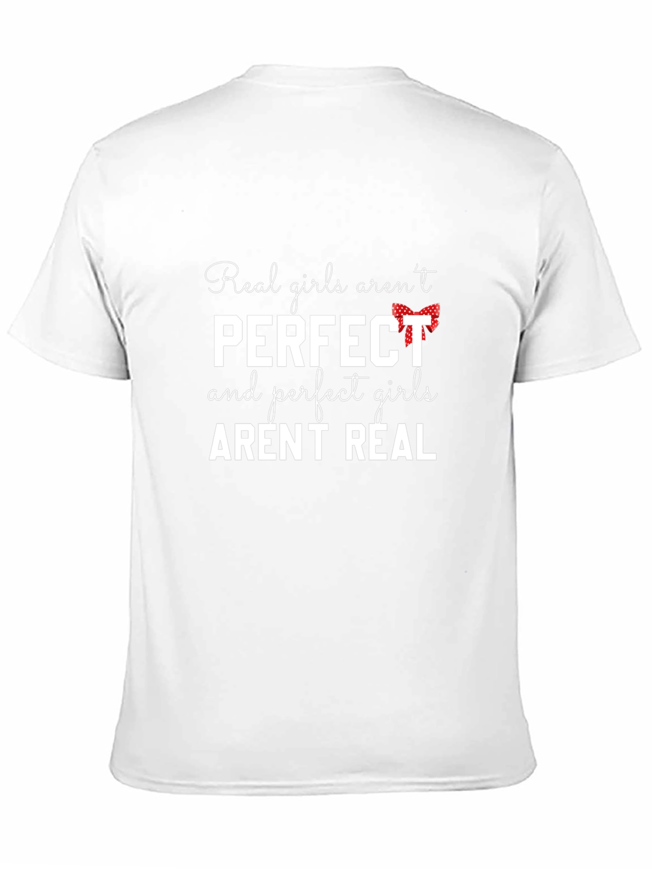Black Real Girls Aren't Perfect Graphic Tee - Black view 11