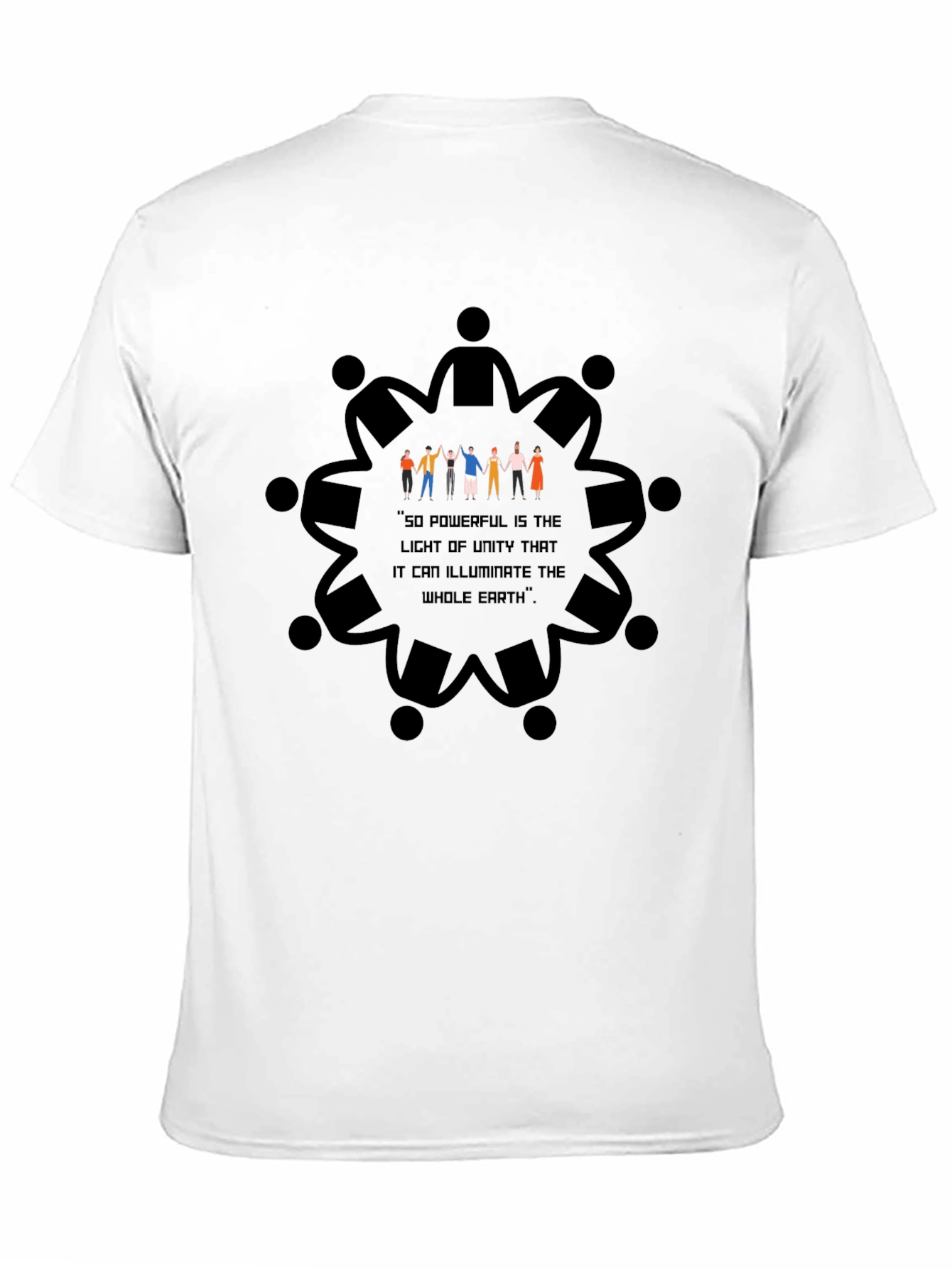 Black Unity Graphic Tee - Empowering Message T-Shirt view 11