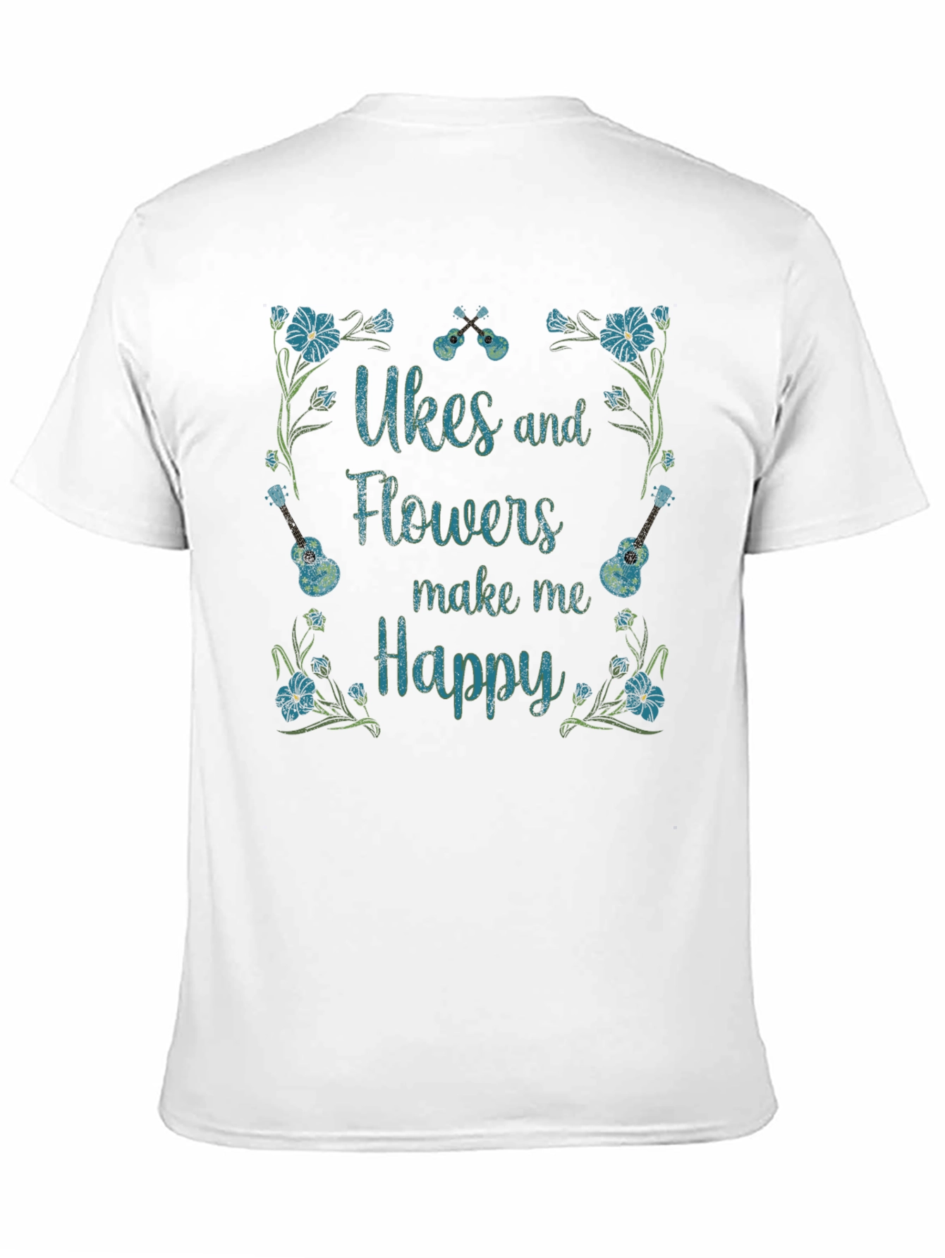 Black Ukes & Flowers Graphic T-Shirt - Make Me Happy! view 11