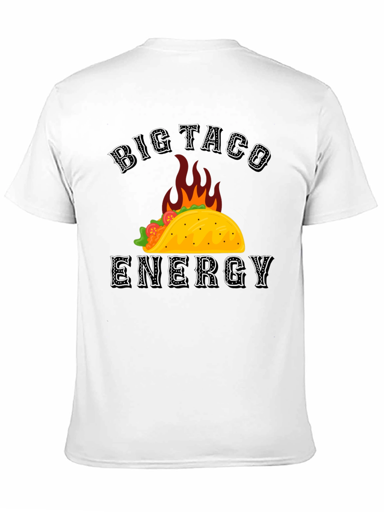 Black Big Taco Energy Graphic T-Shirt view 11