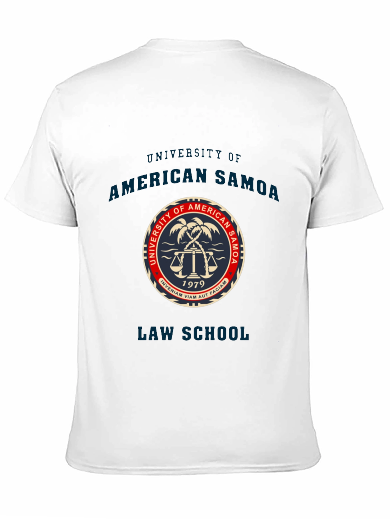 Black American Samoa Law School T-Shirt view 11