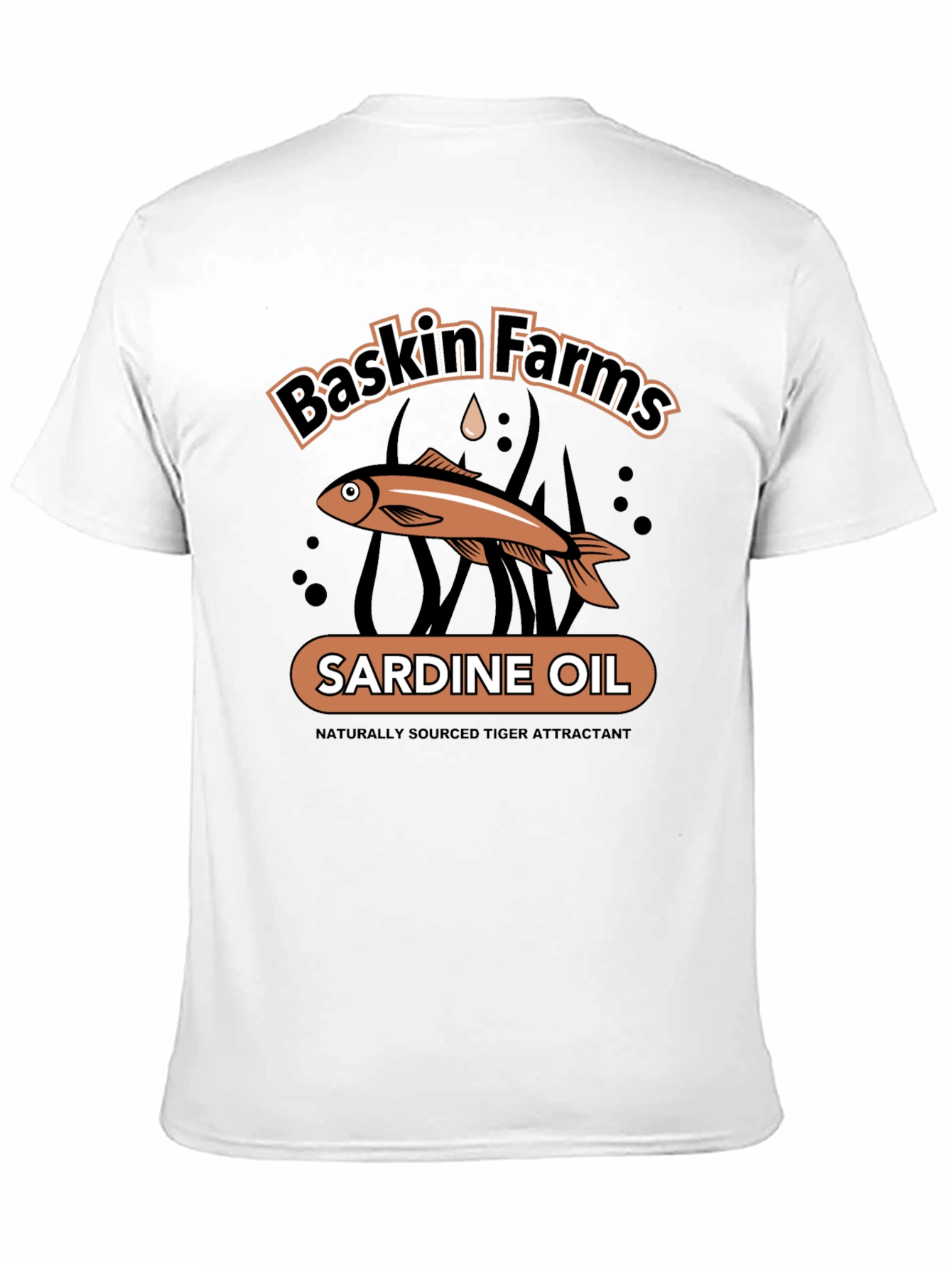 Black Baskin Farms Sardine Oil Graphic T-Shirt view 11