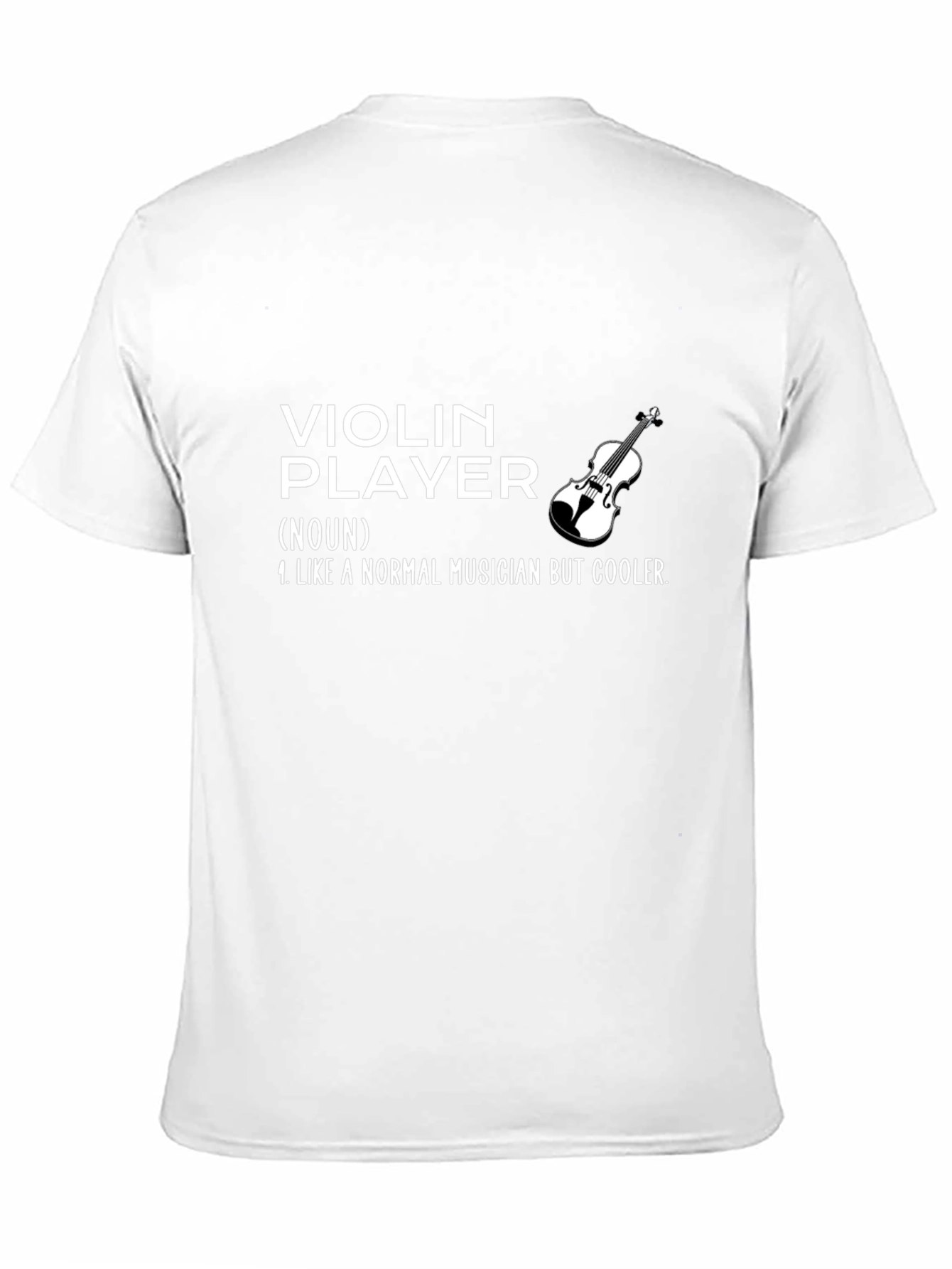 Black Violin Player Definition Graphic Tee - Cool Musician Shirt view 11
