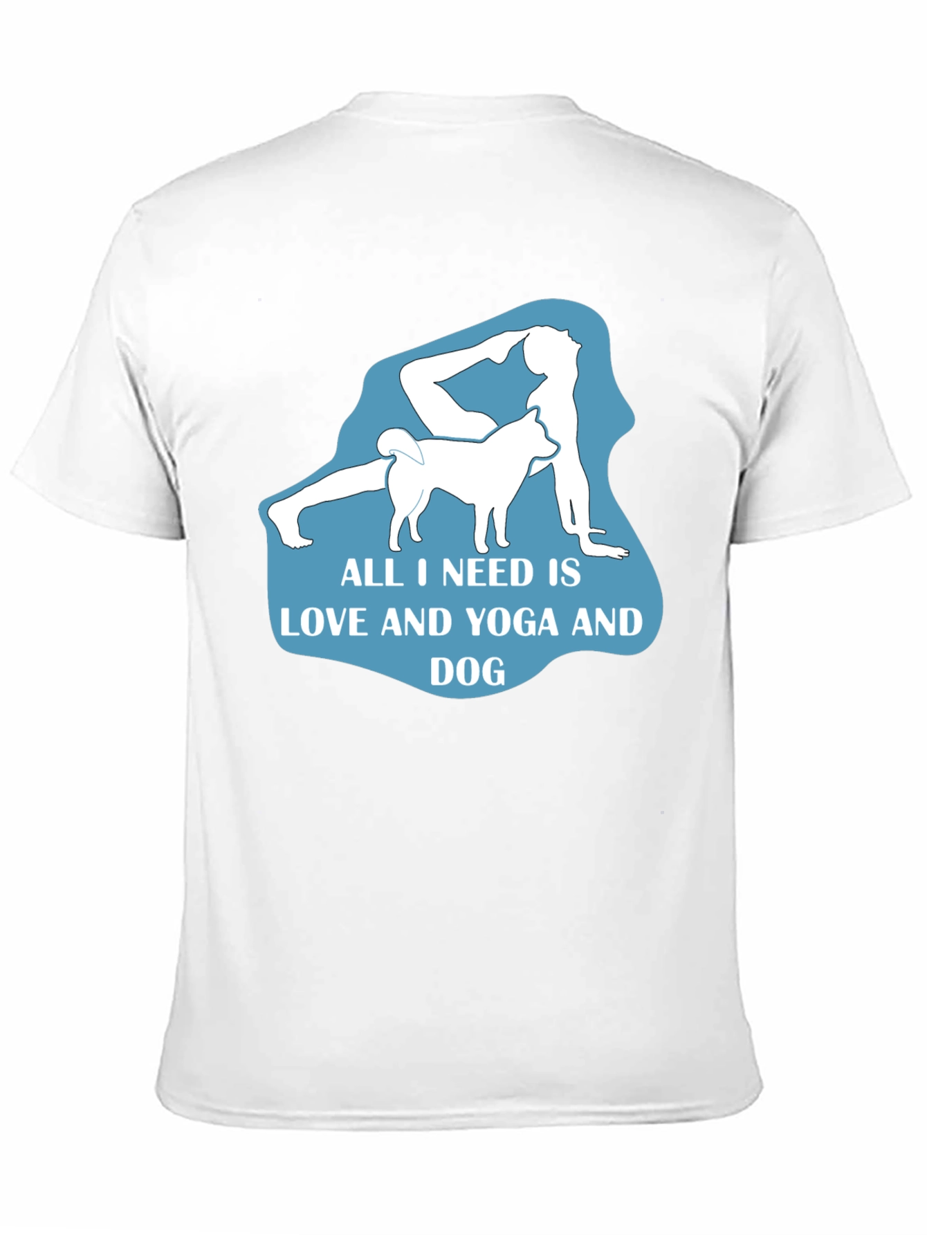 Black Yoga and Dog Lover T-Shirt - Black Cotton Tee view 11