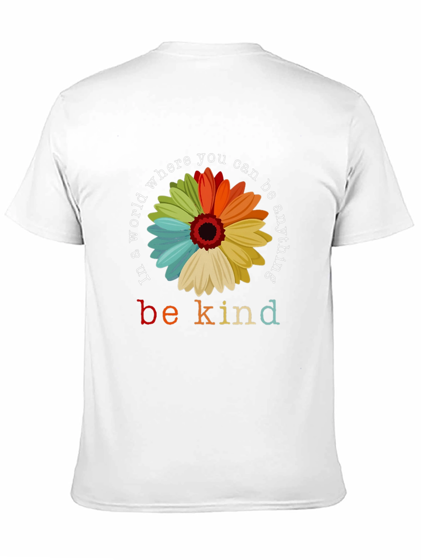 Black Be Kind T-Shirt - Floral Graphic Tee view 11